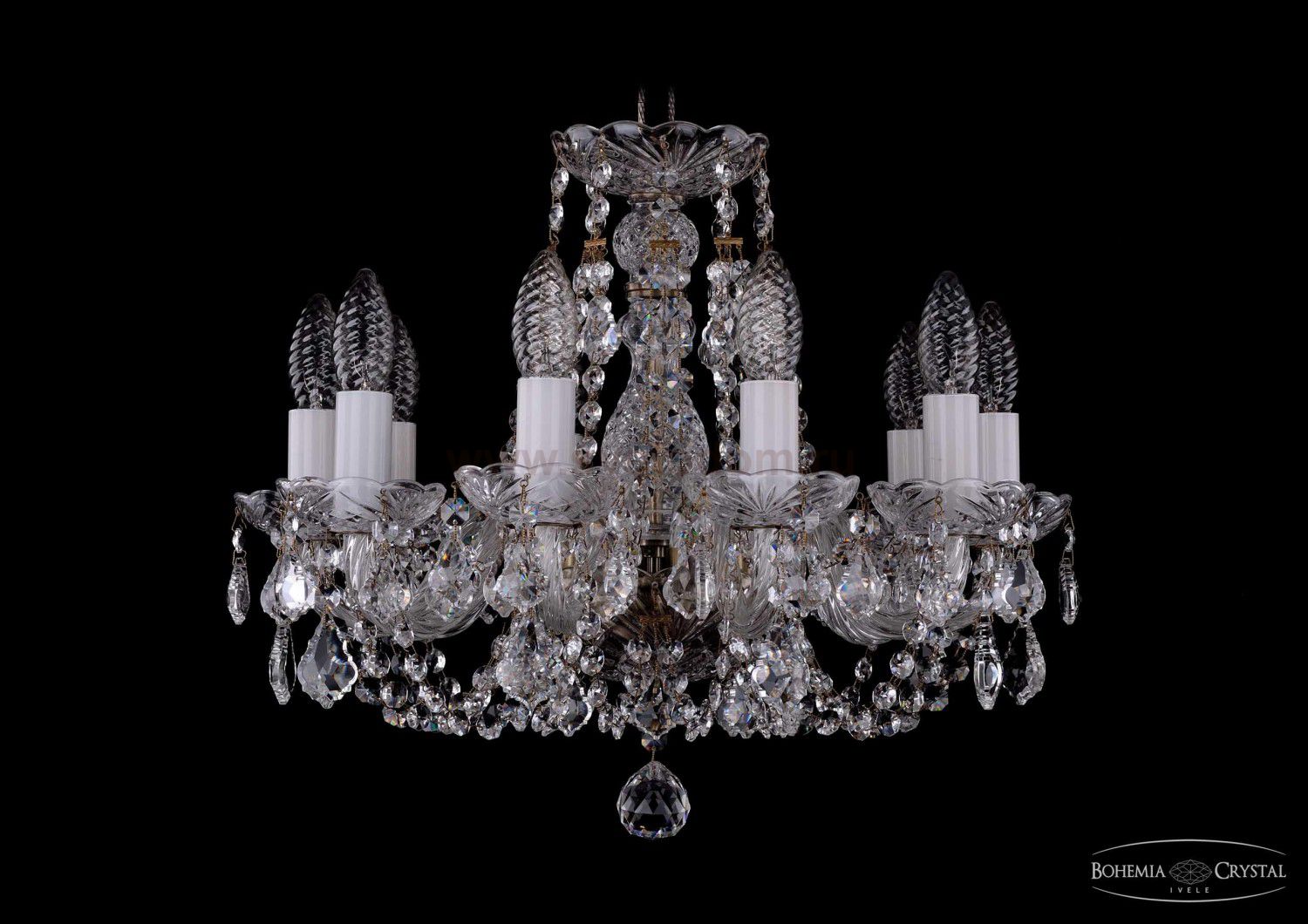 Люстра хрустальная Bohemia Ivele 1406/10/141/Pa/Leafs