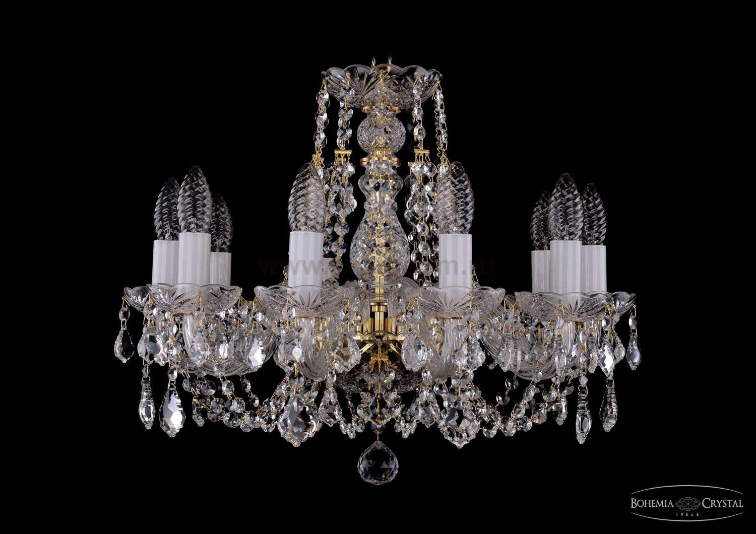 Люстра хрустальная Bohemia Ivele 1406/10/160/G/Leafs