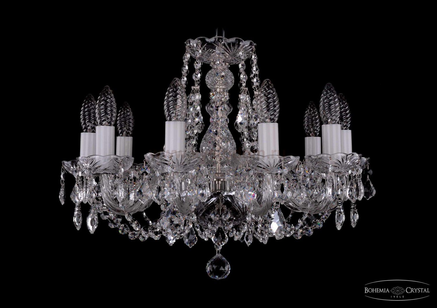 Люстра хрустальная Bohemia Ivele 1406/10/160/Ni/Leafs