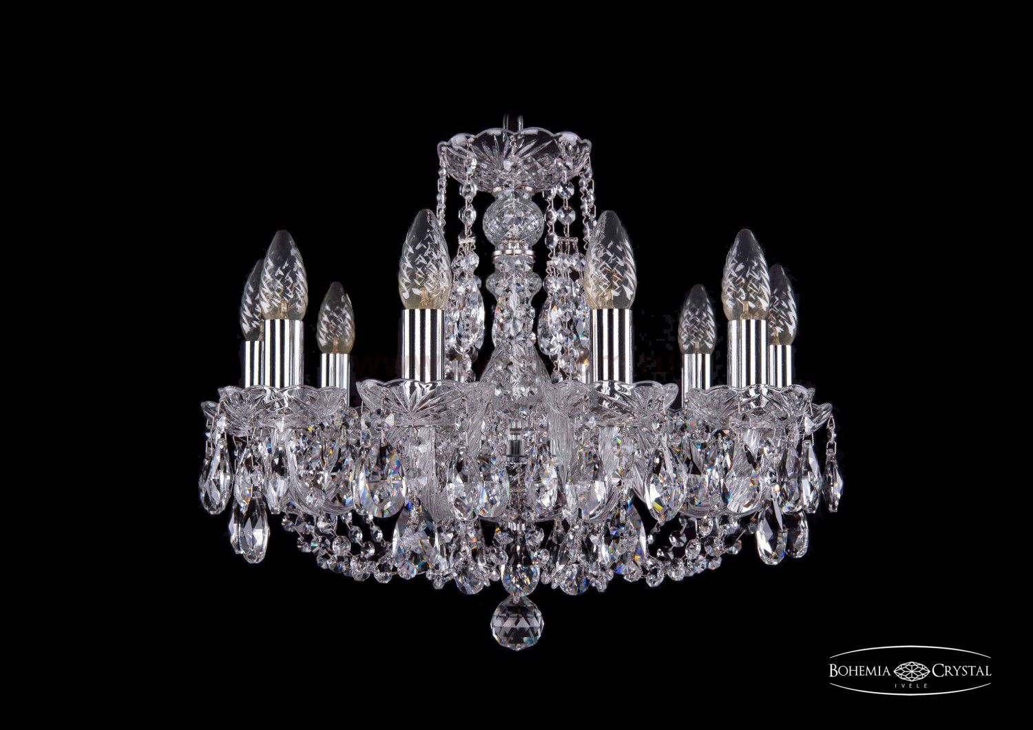 Люстра хрустальная Bohemia Ivele 1406/10/160/Ni