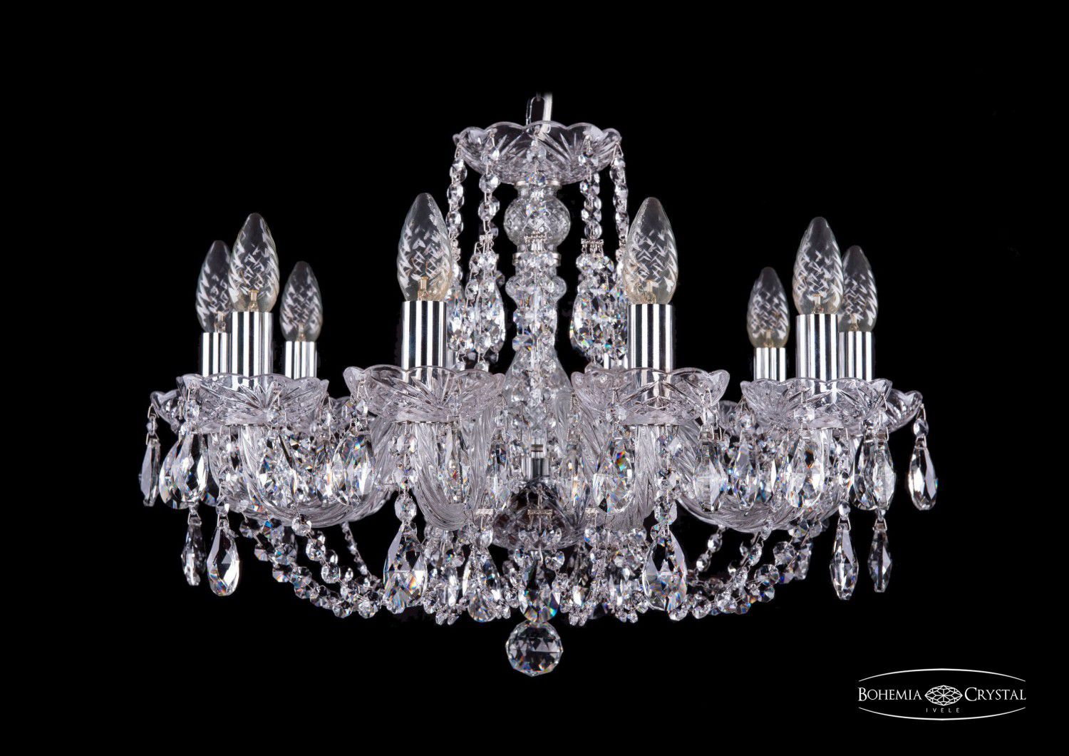 Люстра хрустальная Bohemia Ivele 1406/10/195/Ni