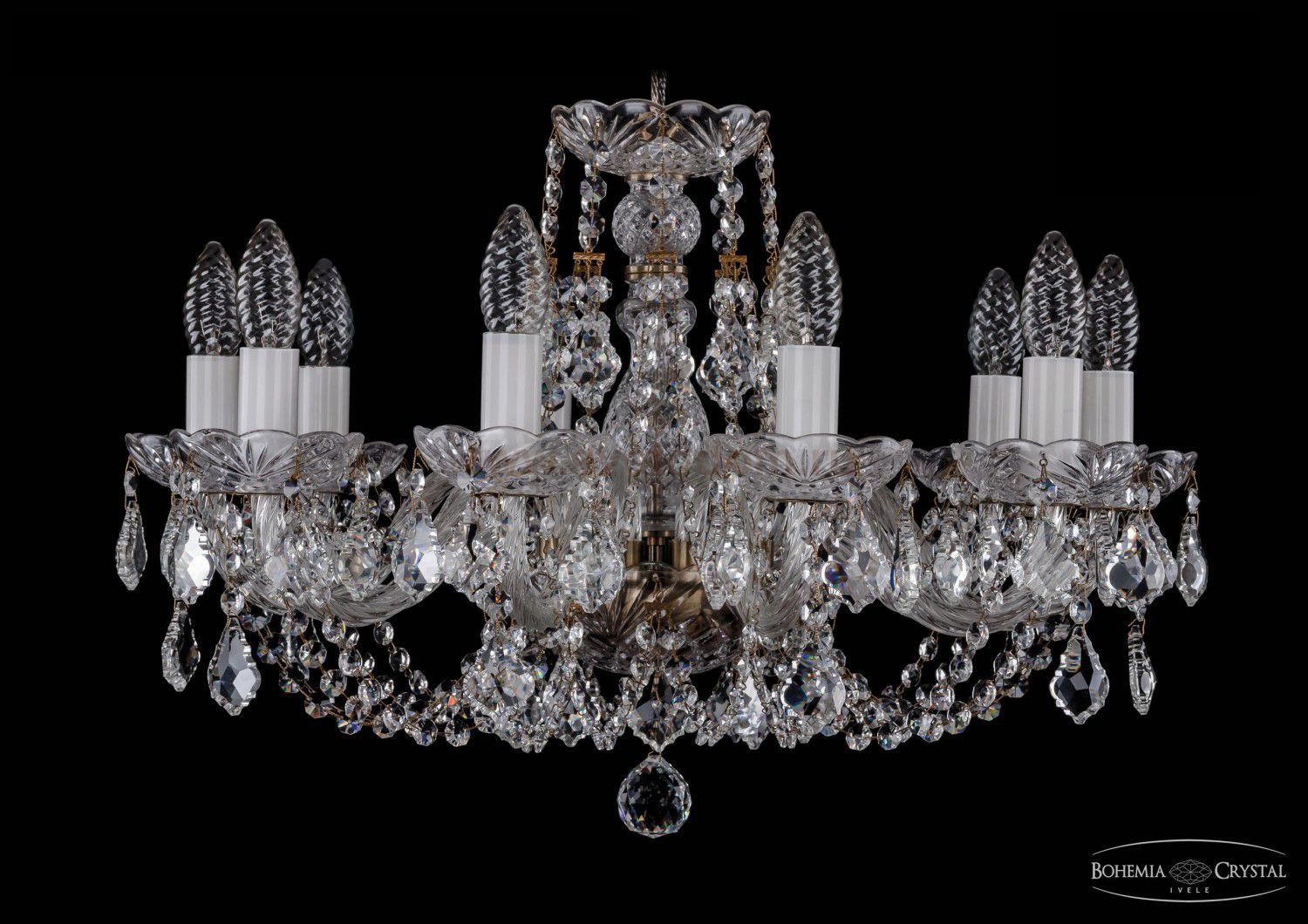 Люстра хрустальная Bohemia Ivele 1406/10/195/Pa/Leafs