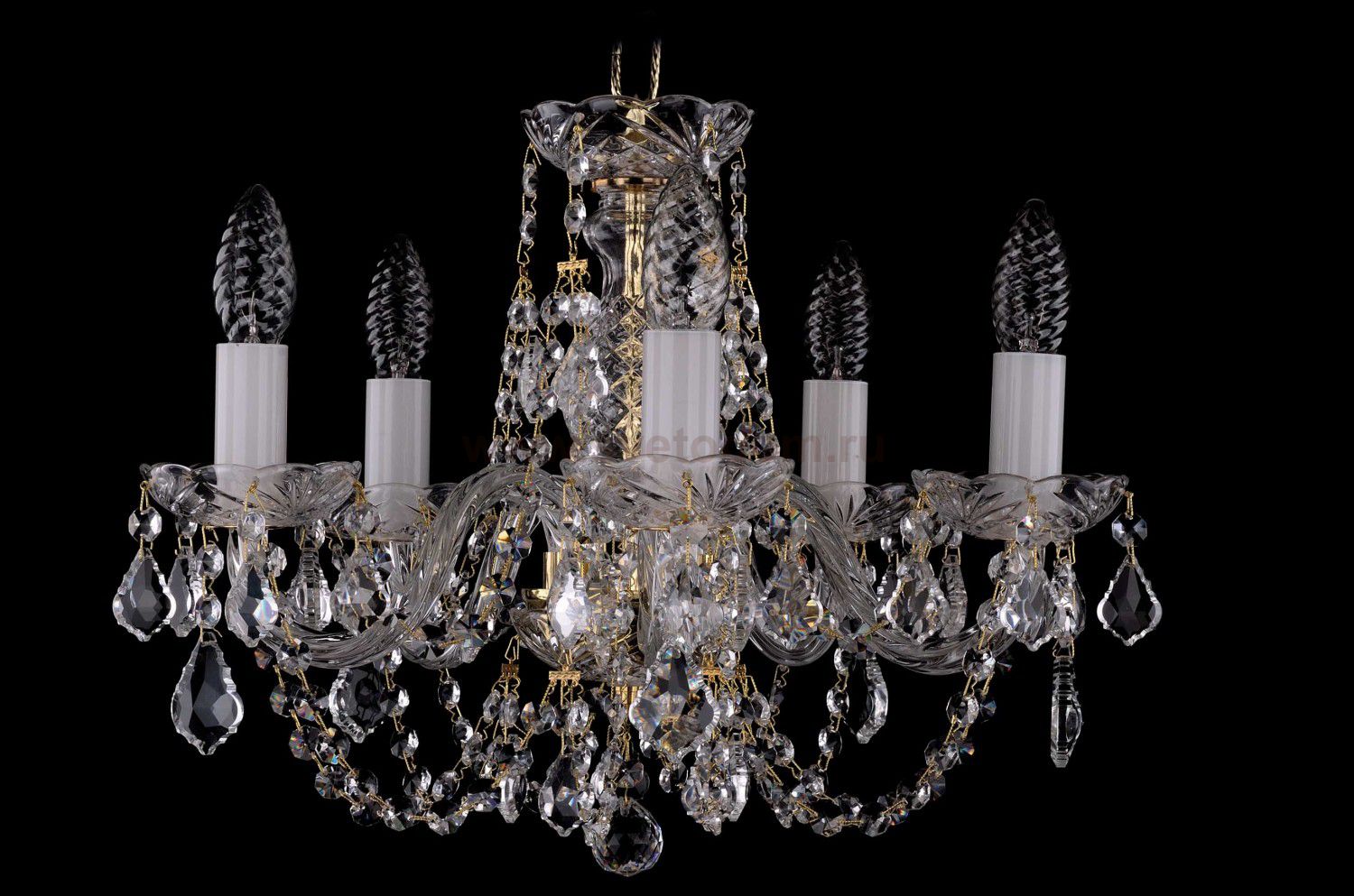 Люстра хрустальная Bohemia Ivele 1406/5/141/G/Leafs