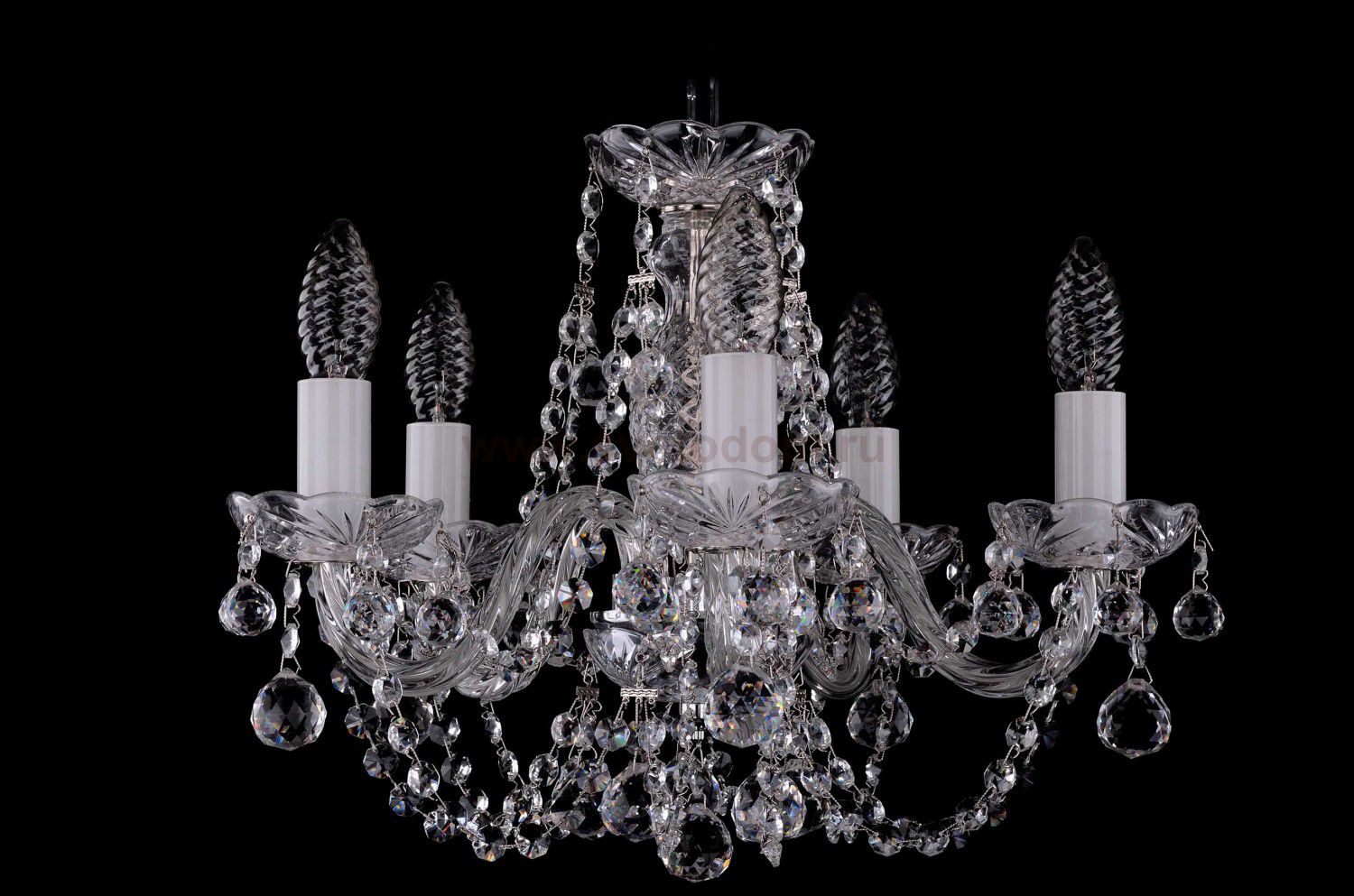 Люстра хрустальная Bohemia Ivele 1406/5/141/Ni/Balls