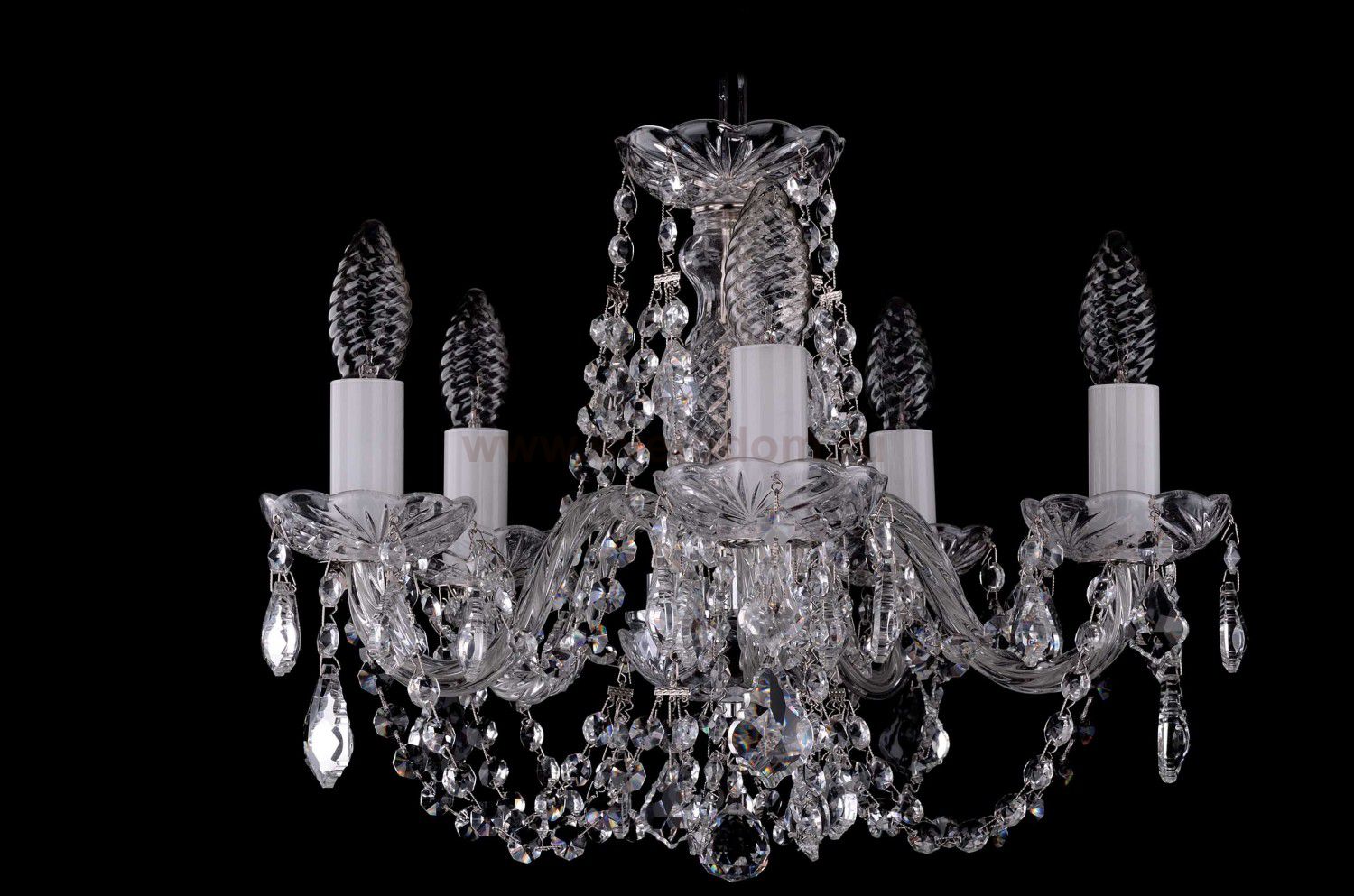 Люстра хрустальная Bohemia Ivele 1406/5/141/Ni/Leafs