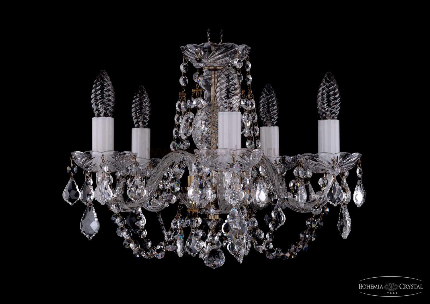 Люстра хрустальная Bohemia Ivele 1406/5/141/Pa/Leafs