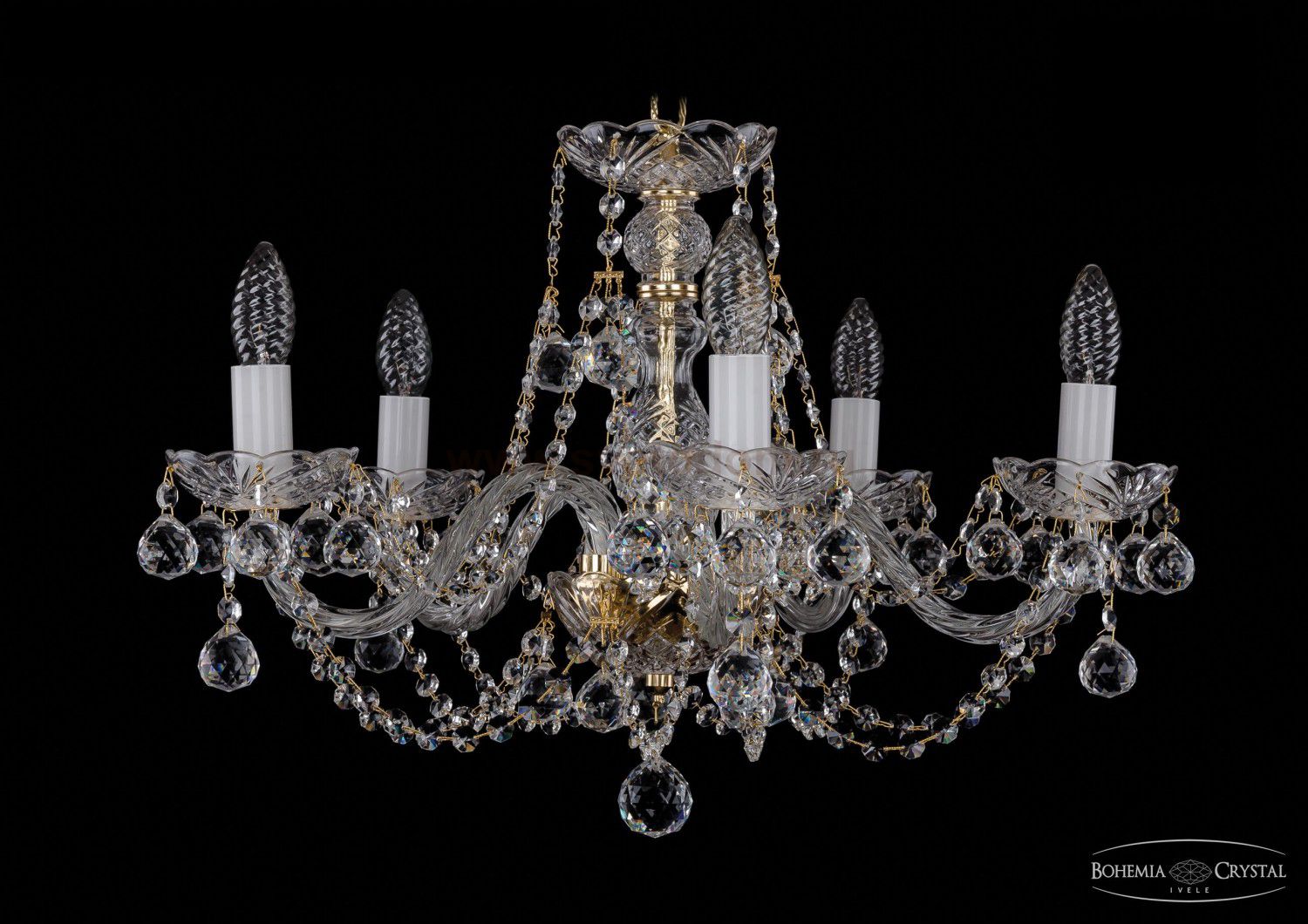 Люстра хрустальная Bohemia Ivele 1406/5/195/G/Balls