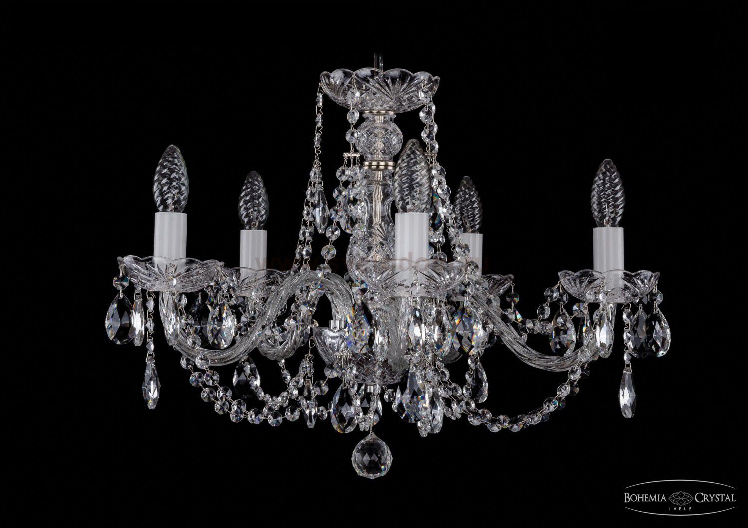 Люстра хрустальная Bohemia Ivele 1406/5/195/Ni