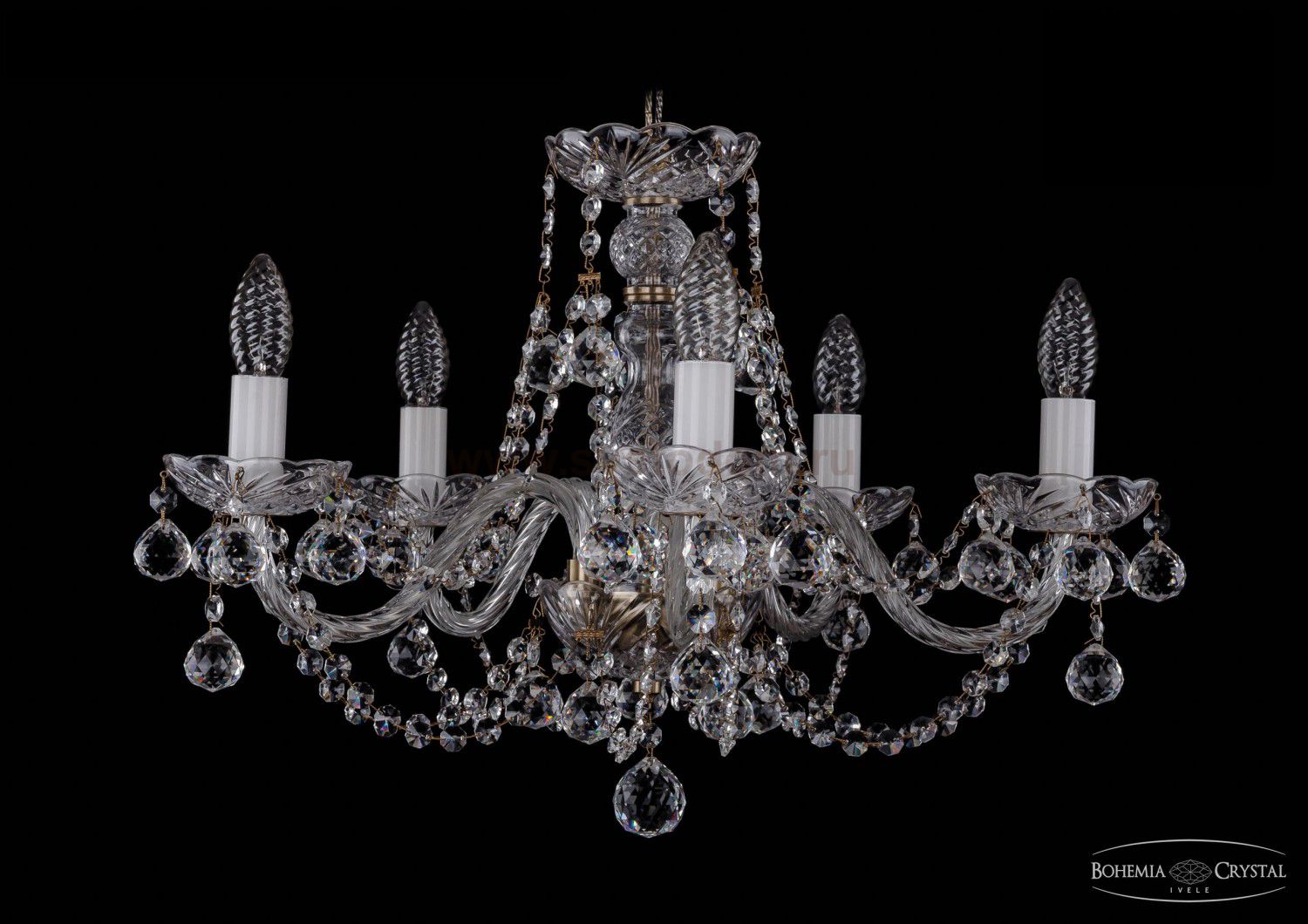 Люстра хрустальная Bohemia Ivele 1406/5/195/Pa/Balls