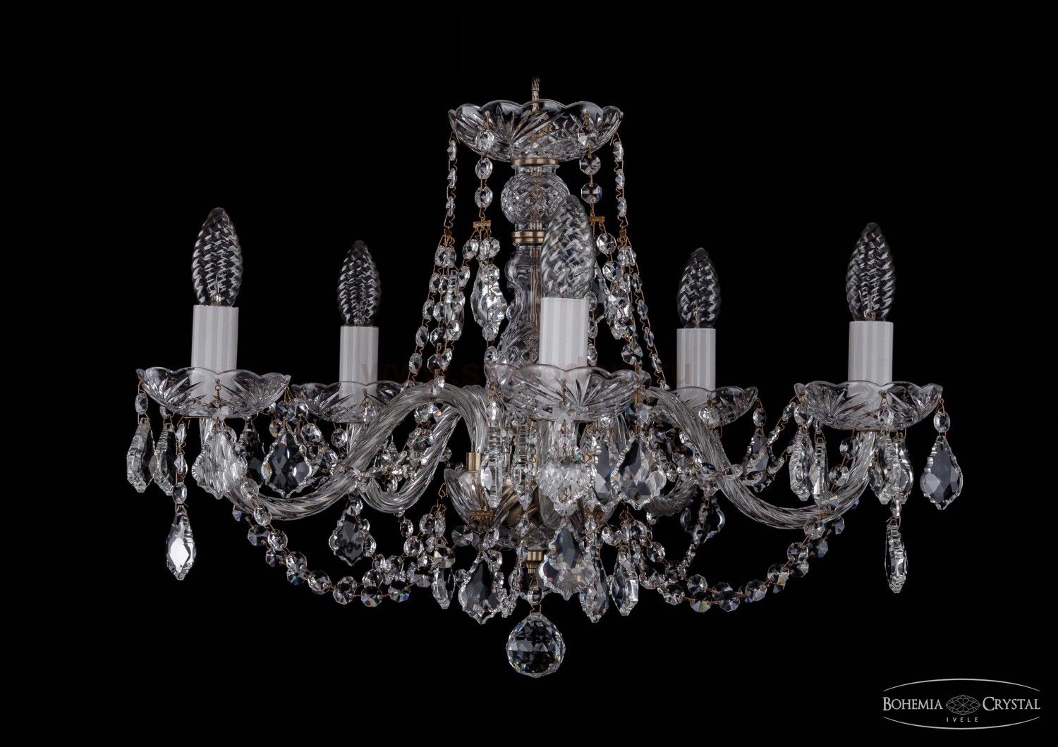 Люстра хрустальная Bohemia Ivele 1406/5/195/Pa/Leafs