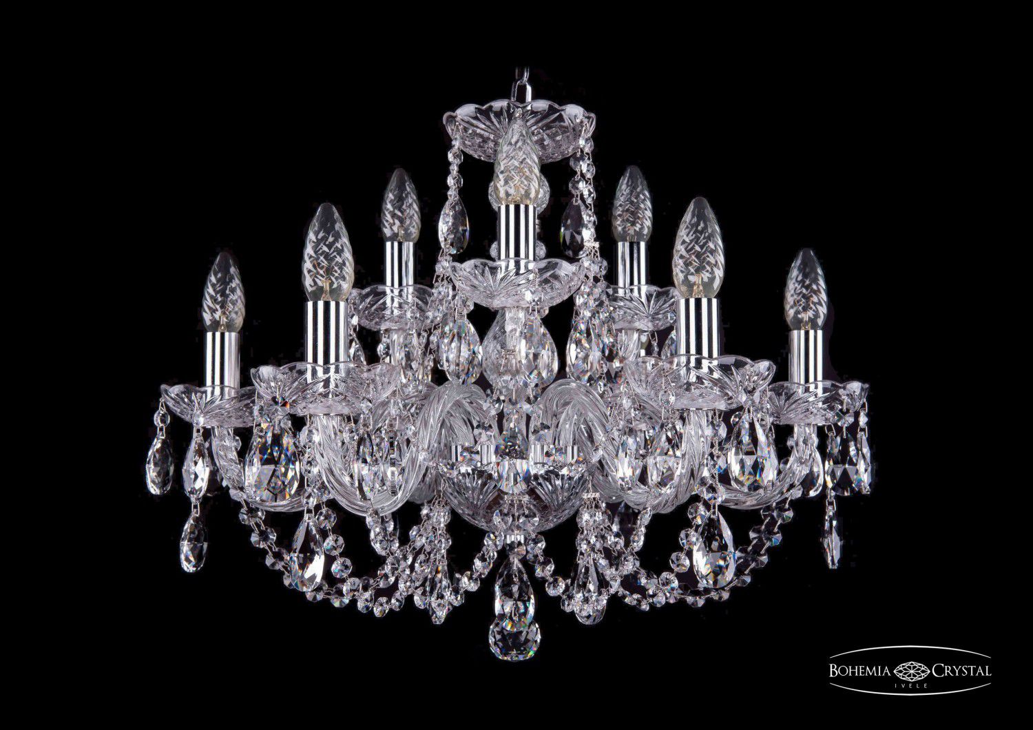 Люстра хрустальная Bohemia Ivele 1406/6+3/195/Ni