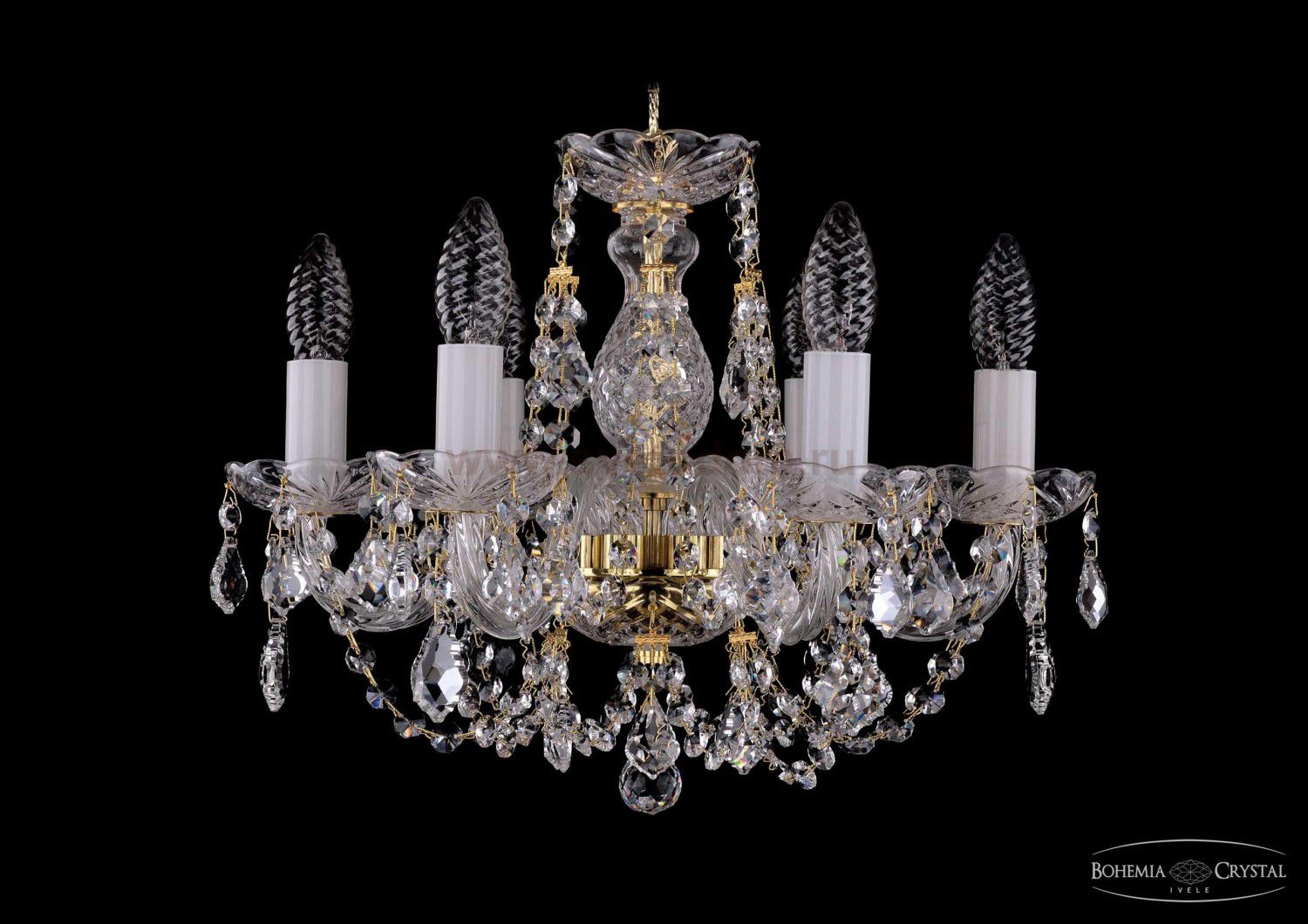 Люстра хрустальная Bohemia Ivele 1406/6/141/G/Leafs