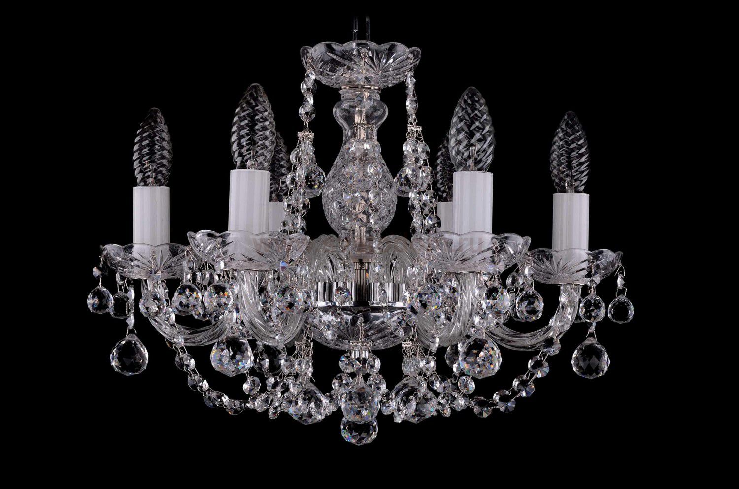 Люстра хрустальная Bohemia Ivele 1406/6/141/Ni/Balls