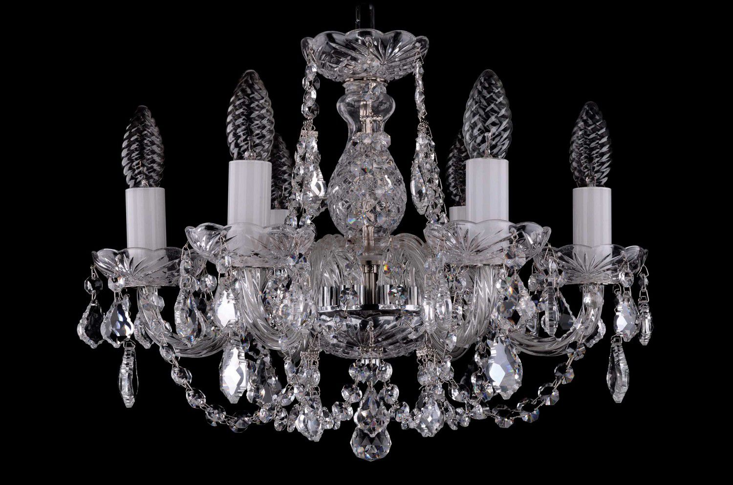 Люстра хрустальная Bohemia Ivele 1406/6/141/Ni/Leafs