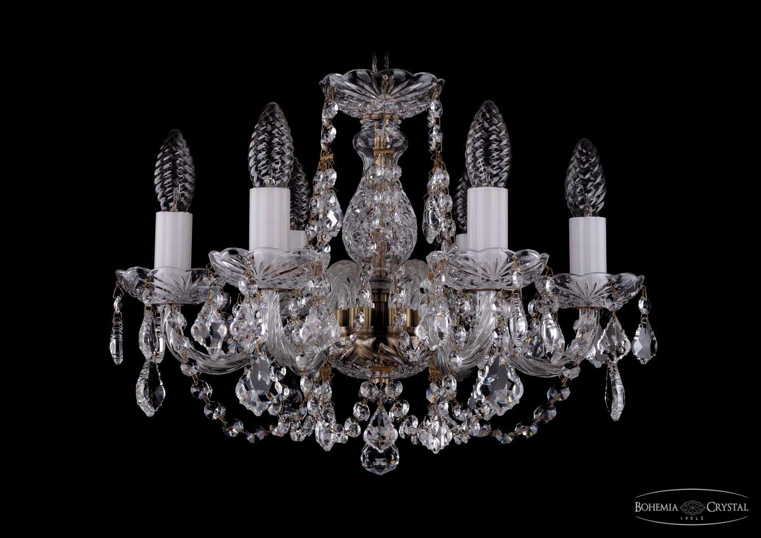 Люстра хрустальная Bohemia Ivele 1406/6/141/Pa/Leafs