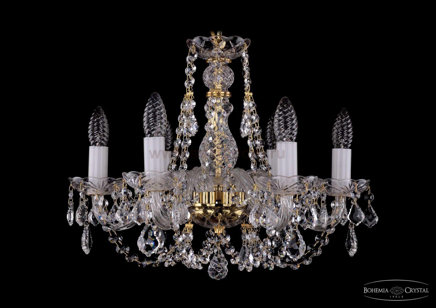 Люстра хрустальная Bohemia Ivele 1406/6/160/G/Leafs