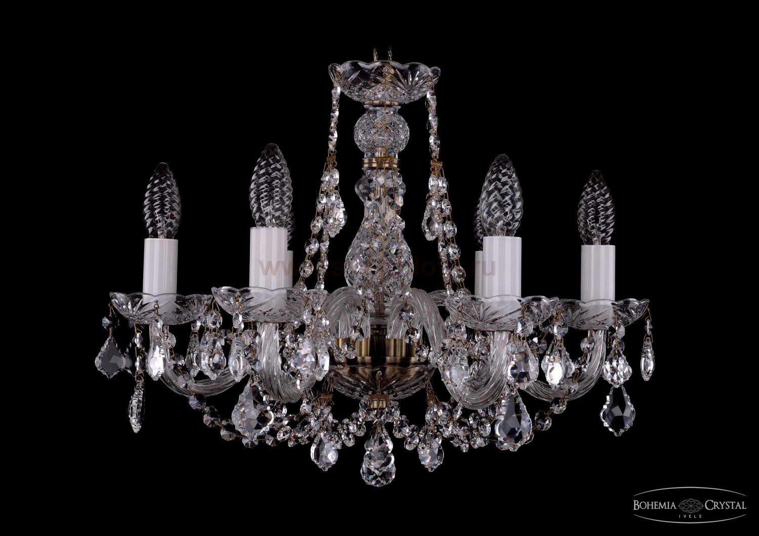 Люстра хрустальная Bohemia Ivele 1406/6/160/Pa/Leafs