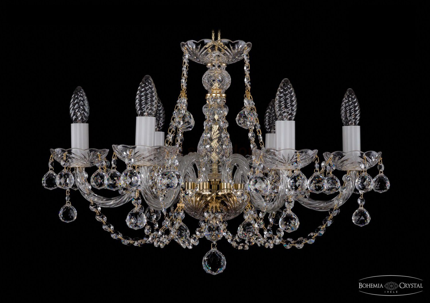 Люстра хрустальная Bohemia Ivele 1406/6/195/G/Balls