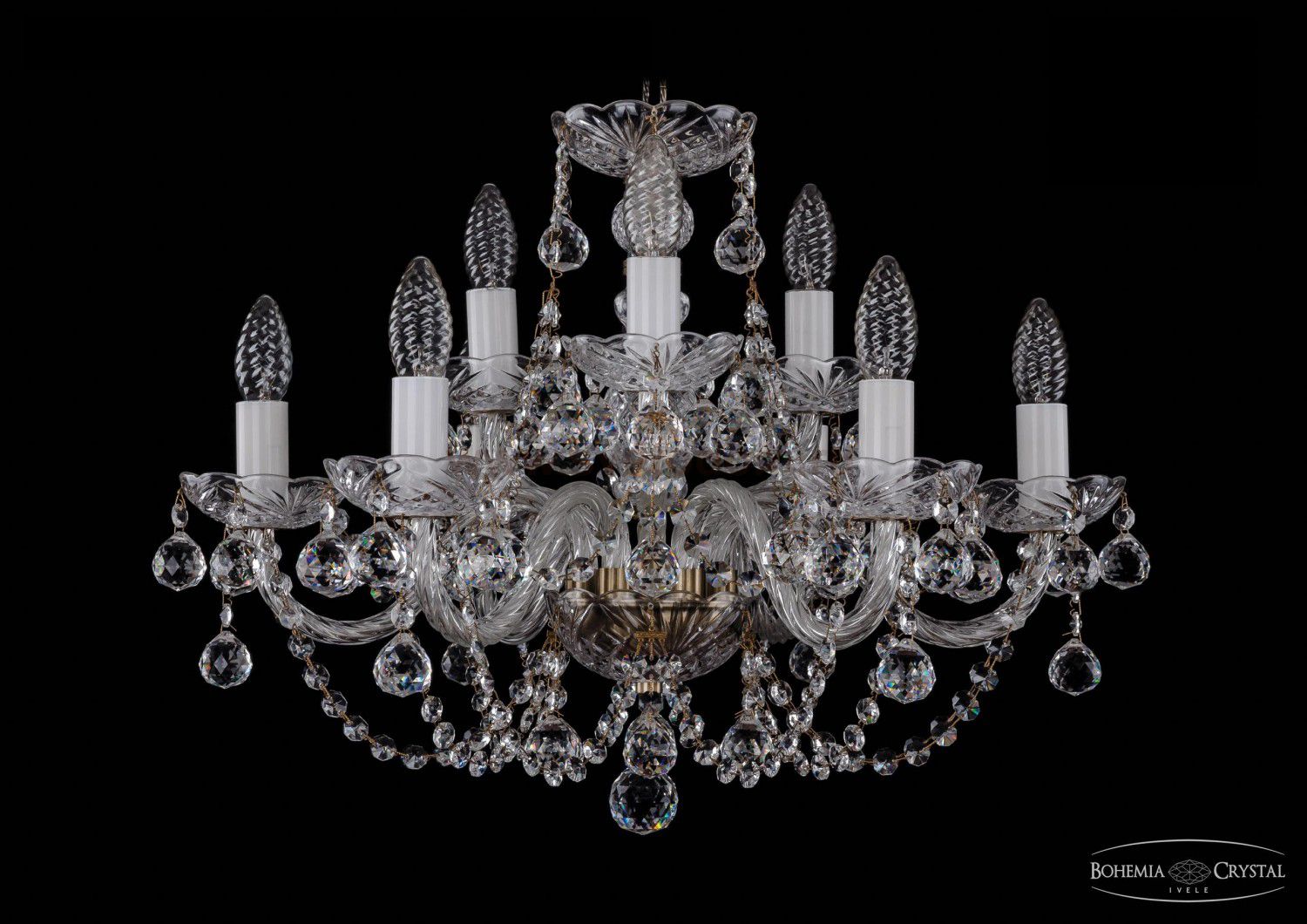 Люстра хрустальная Bohemia Ivele 1406/6+3/195/Pa/Balls