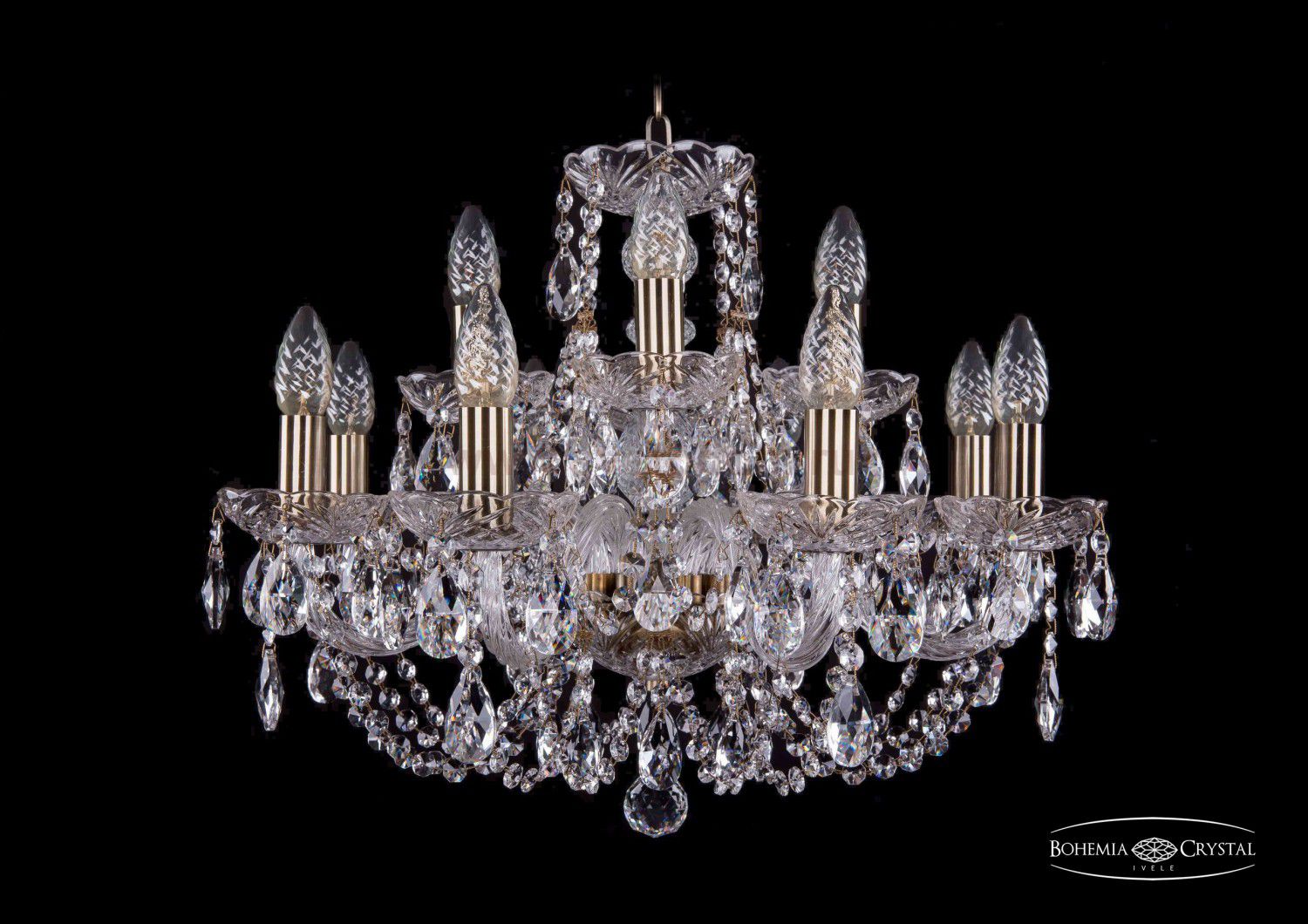 Люстра хрустальная Bohemia Ivele 1406/8+4/195/Pa