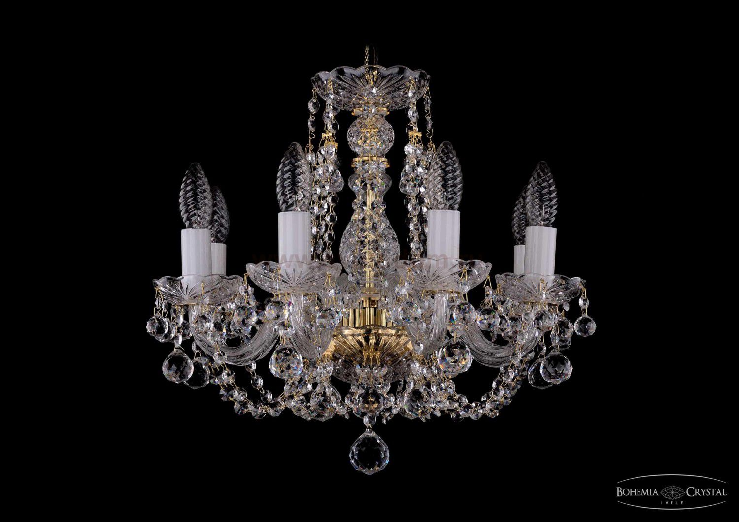 Люстра хрустальная Bohemia Ivele 1406/8/141/G/Balls