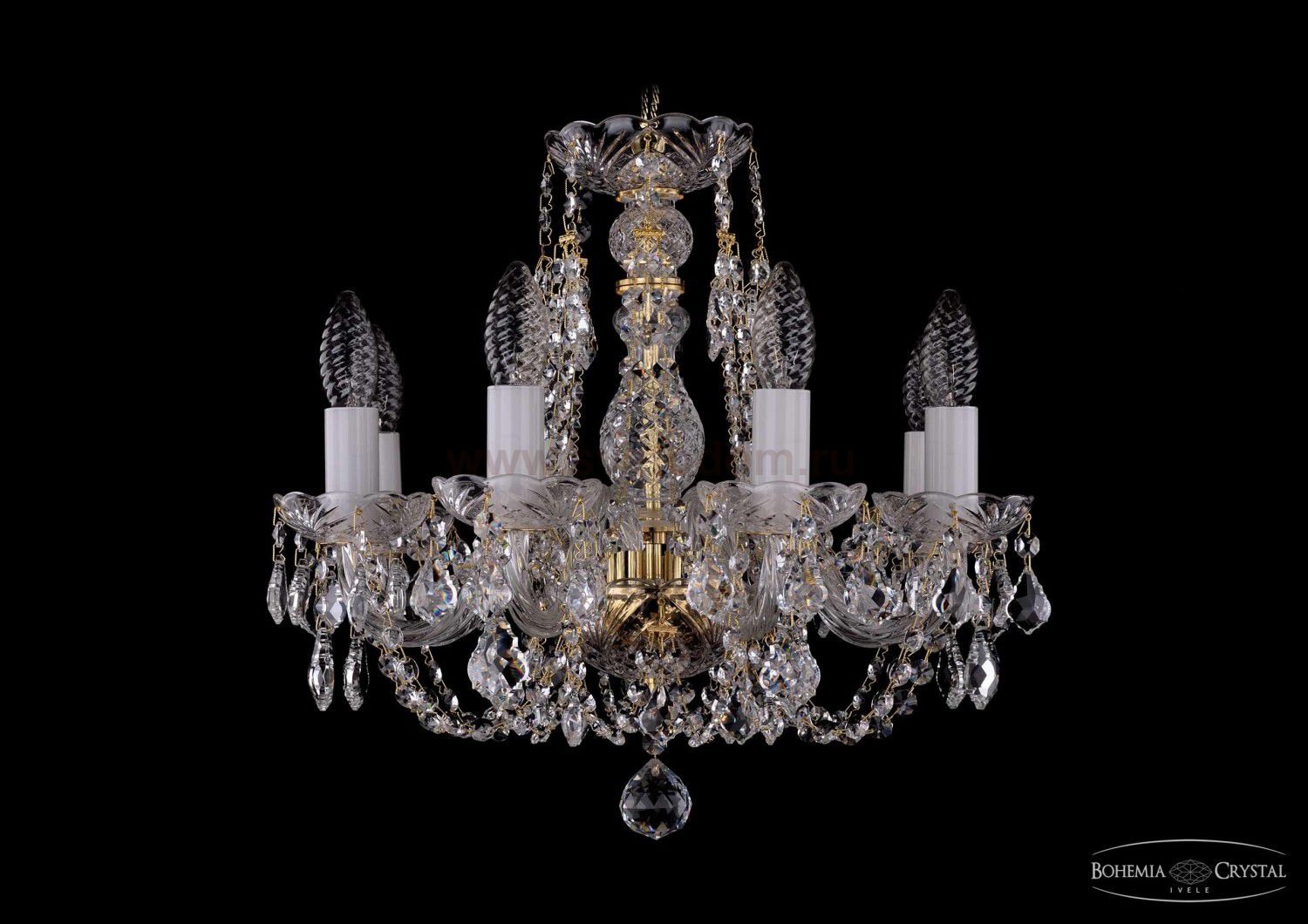 Люстра хрустальная Bohemia Ivele 1406/8/141/G/Leafs