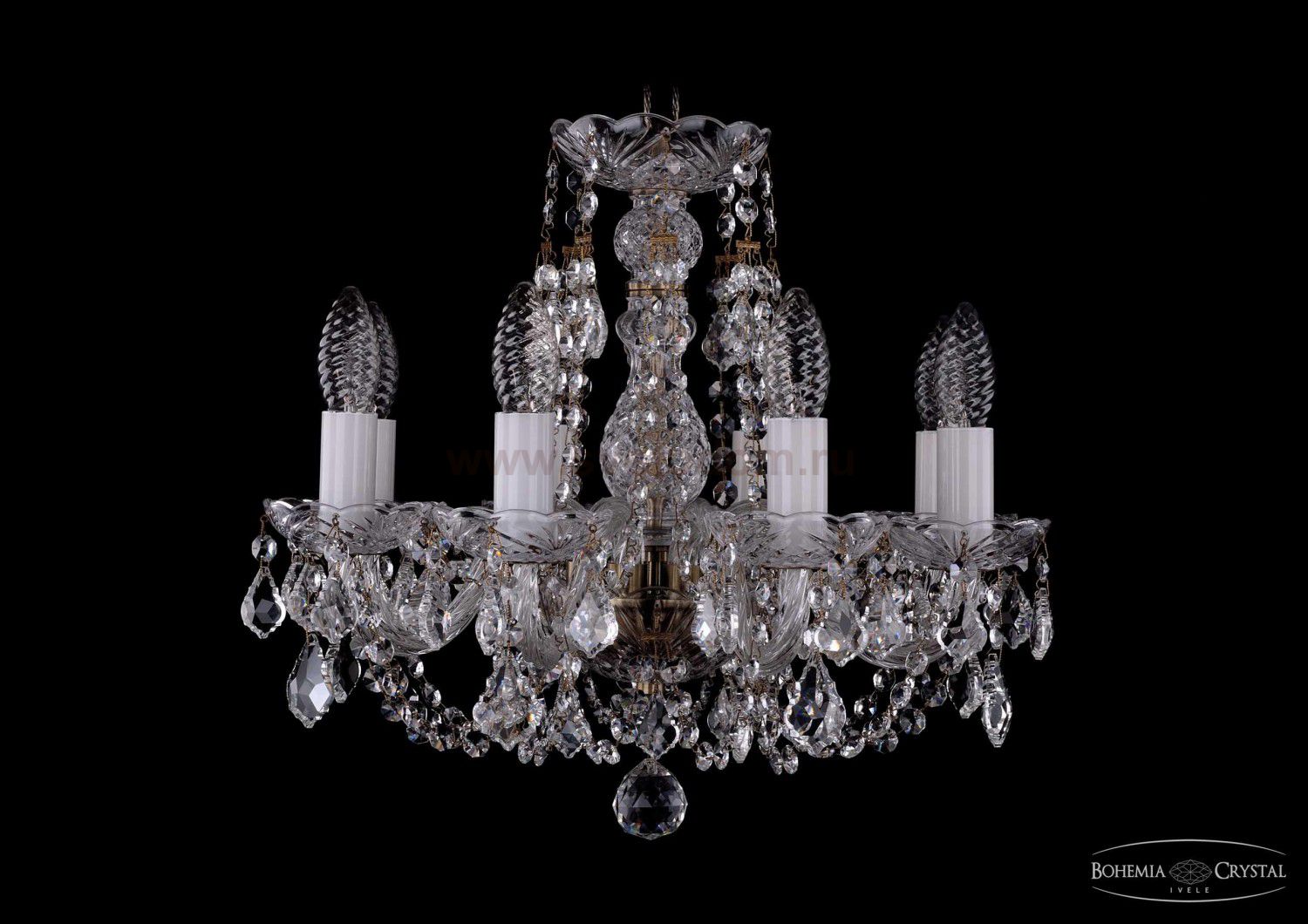 Люстра хрустальная Bohemia Ivele 1406/8/141/Pa/Leafs