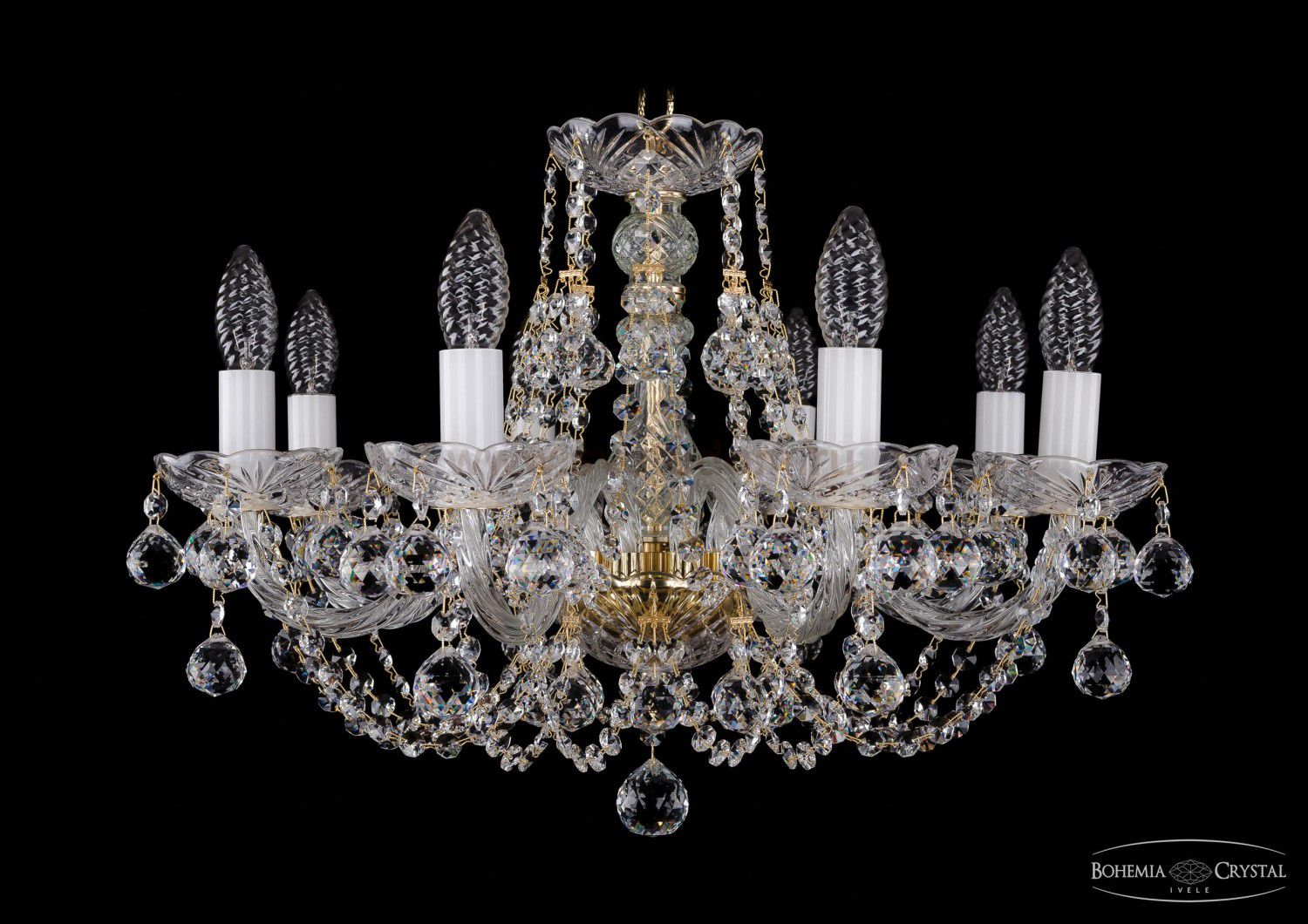 Люстра хрустальная Bohemia Ivele 1406/8/195/G/Balls