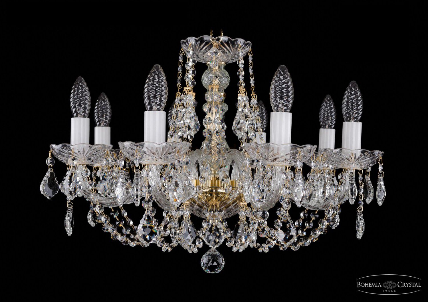 Люстра хрустальная Bohemia Ivele 1406/8/195/G/Leafs