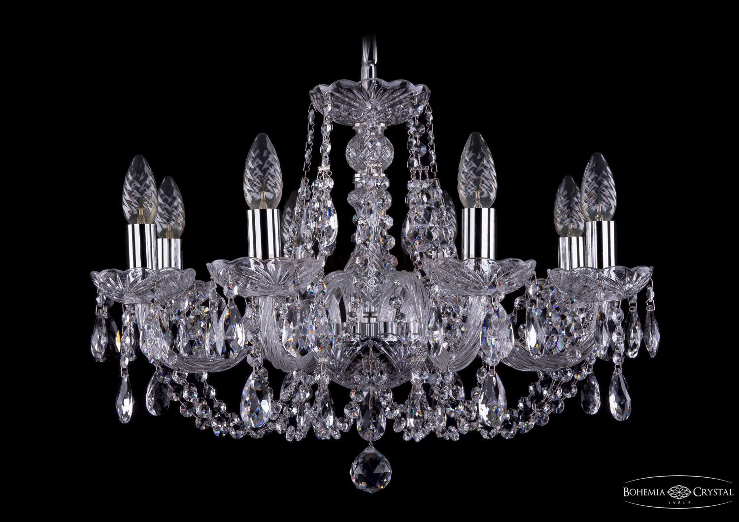 Люстра хрустальная Bohemia Ivele 1406/8/195/Ni