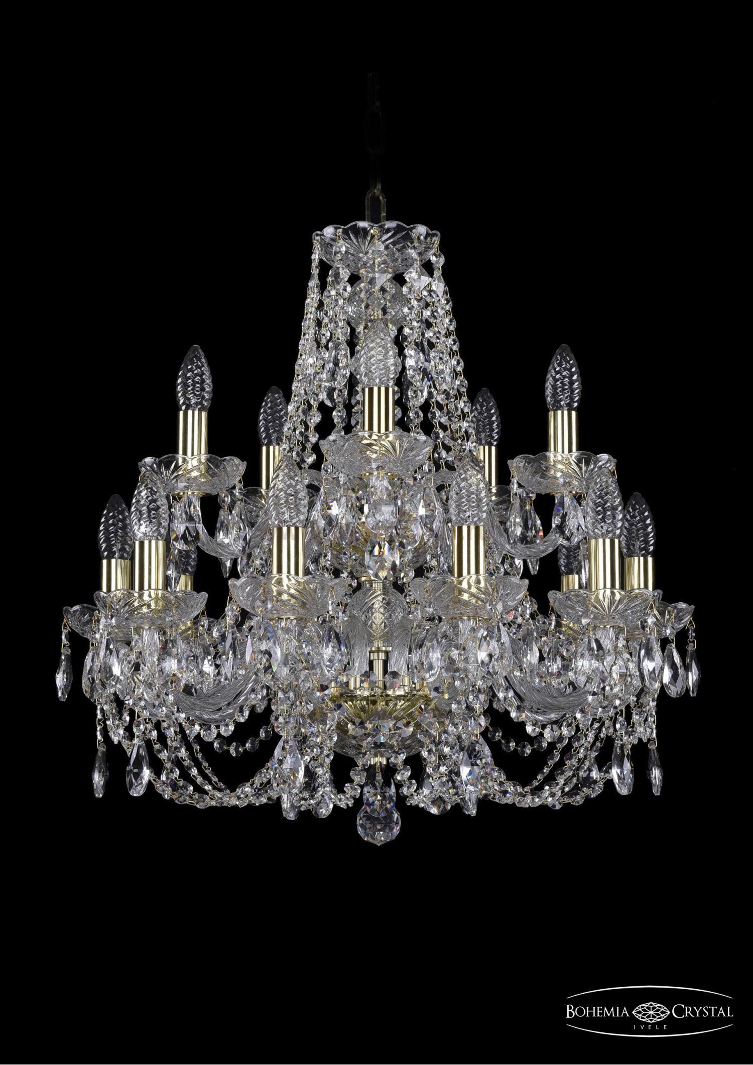 Люстра хрустальная Bohemia Ivele 1406/10+5/195/2d/G