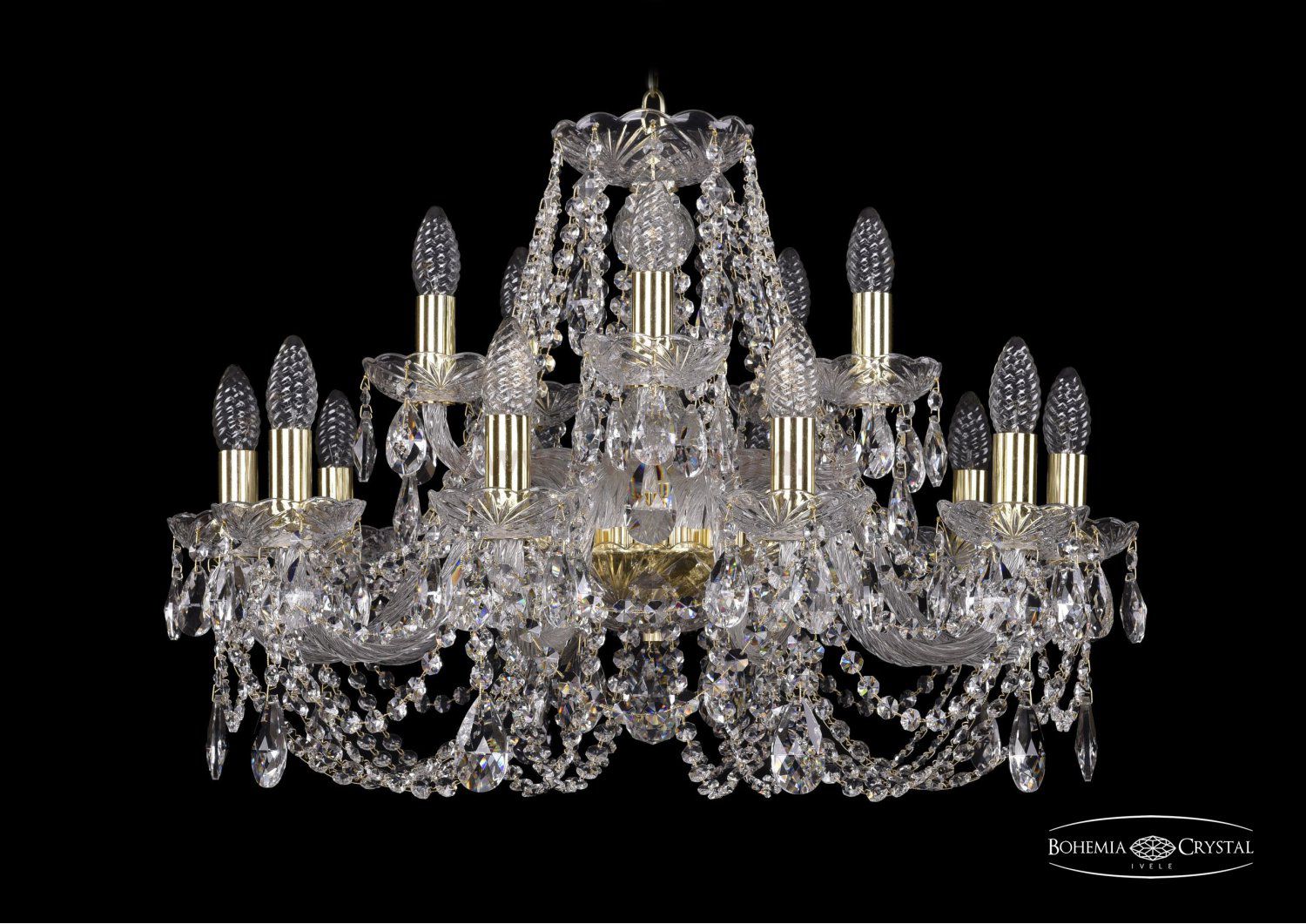 Люстра хрустальная Bohemia Ivele 1406/10+5/240/G
