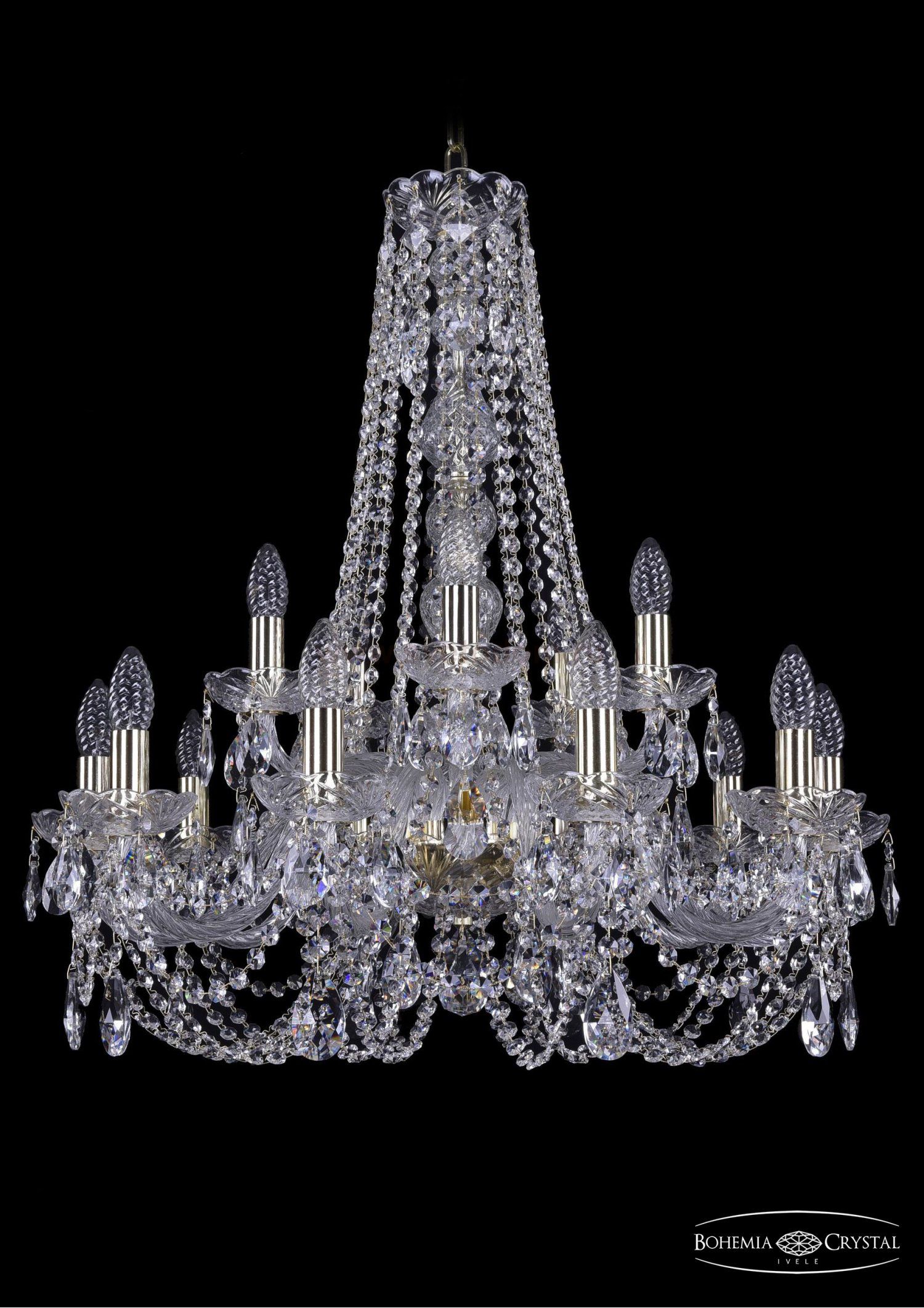 Люстра хрустальная Bohemia Ivele 1406/10+5/240/h-75/G