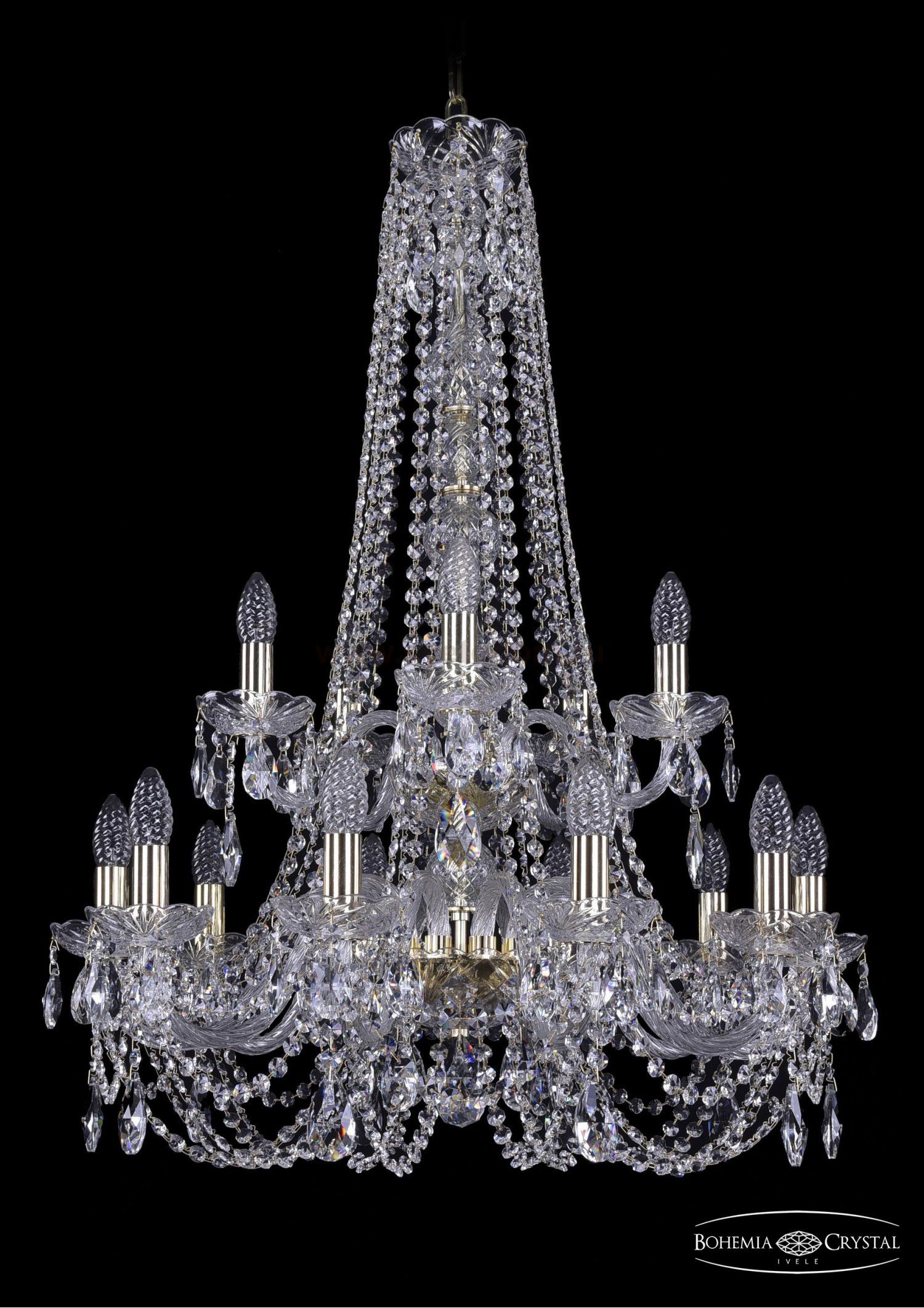 Люстра хрустальная Bohemia Ivele 1406/10+5/240/h-90/2d/G