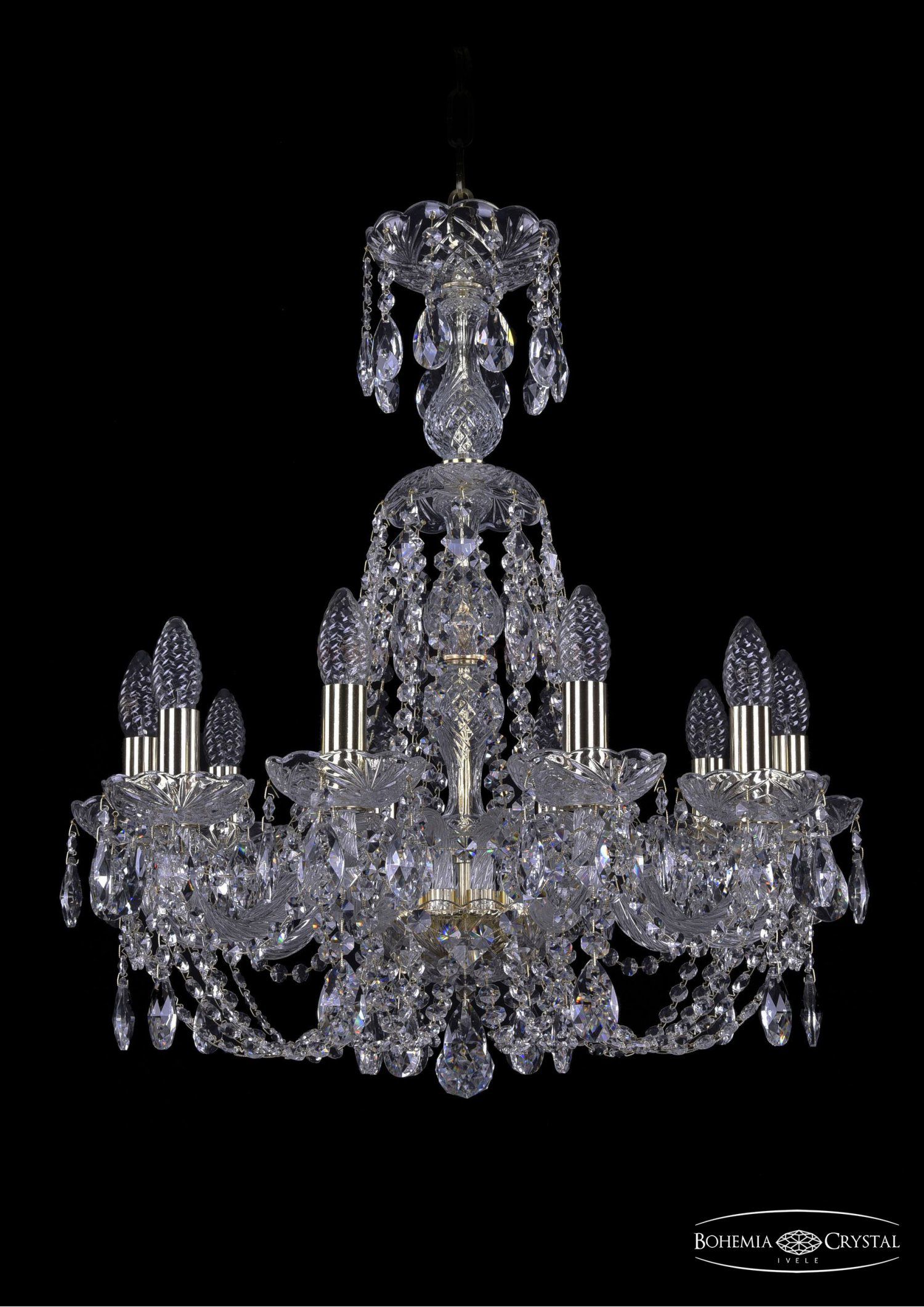Люстра хрустальная Bohemia Ivele 1406/10/195/XL-64/G