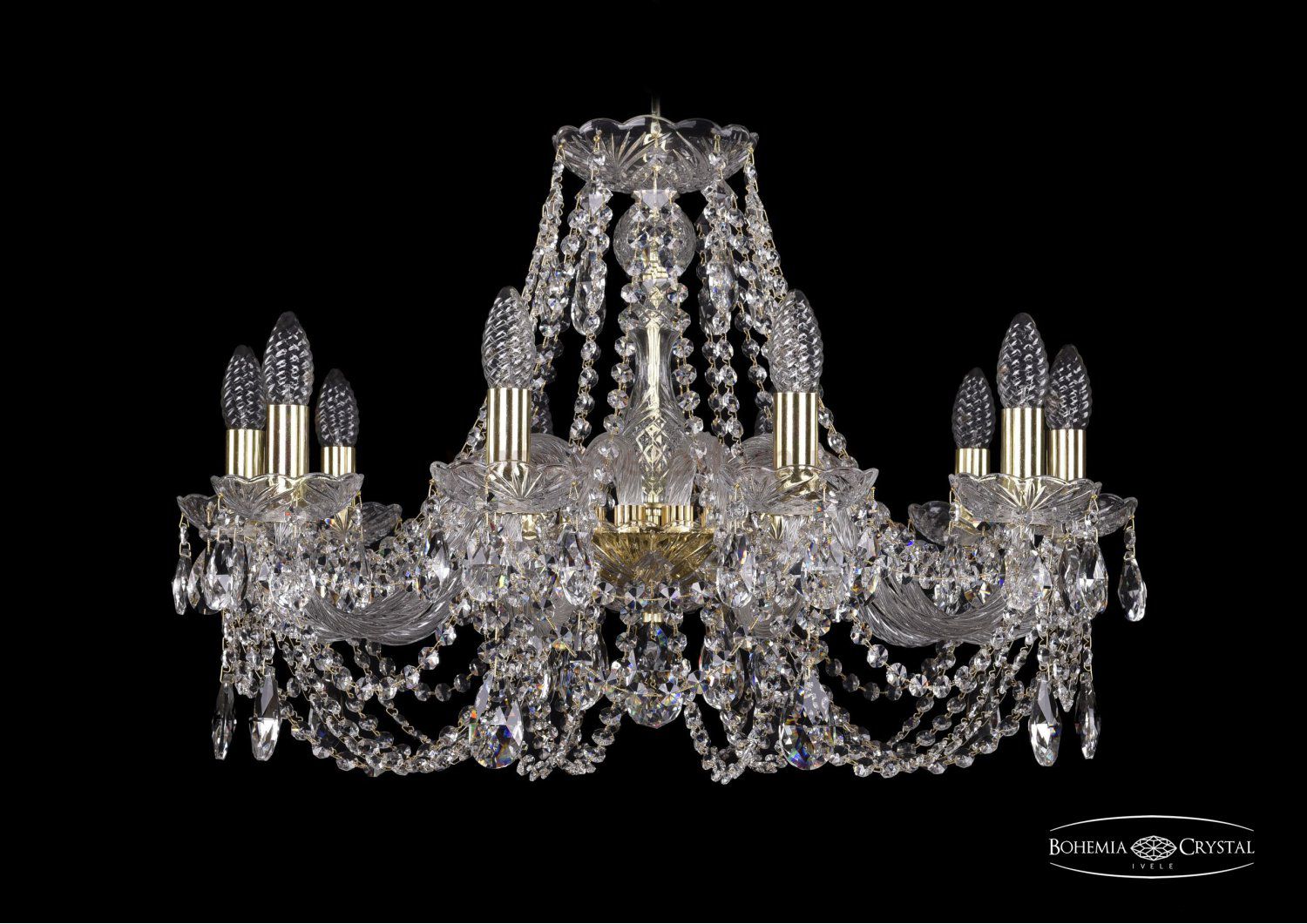 Люстра хрустальная Bohemia Ivele 1406/10/240/G