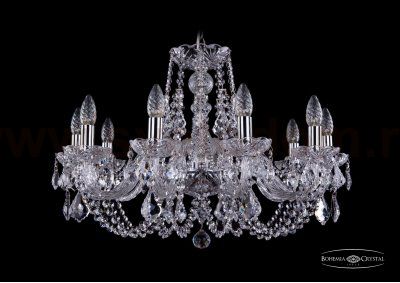 Люстра хрустальная Bohemia Ivele 1406/10/240/Ni/Leafs