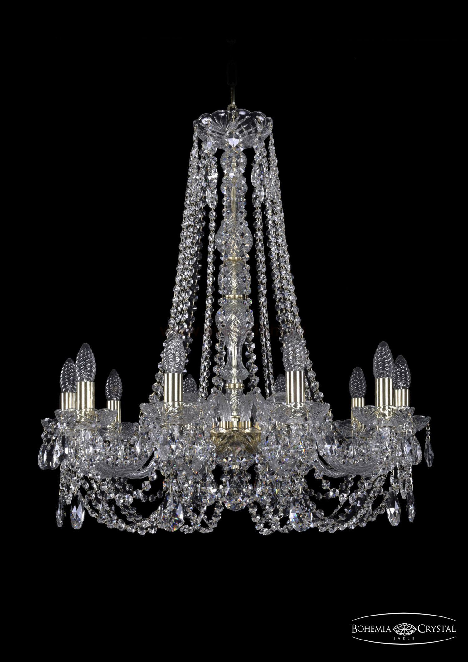 Люстра хрустальная Bohemia Ivele 1406/10/240/h-75/G