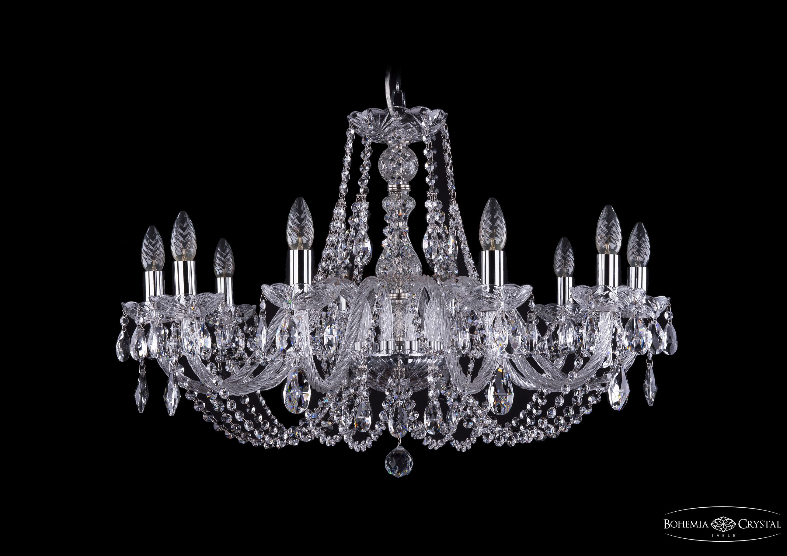 Люстра хрустальная Bohemia Ivele 1406/10/300/Ni