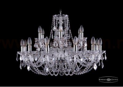 Люстра хрустальная Bohemia Ivele 1406/12+6/300/Ni/Leafs