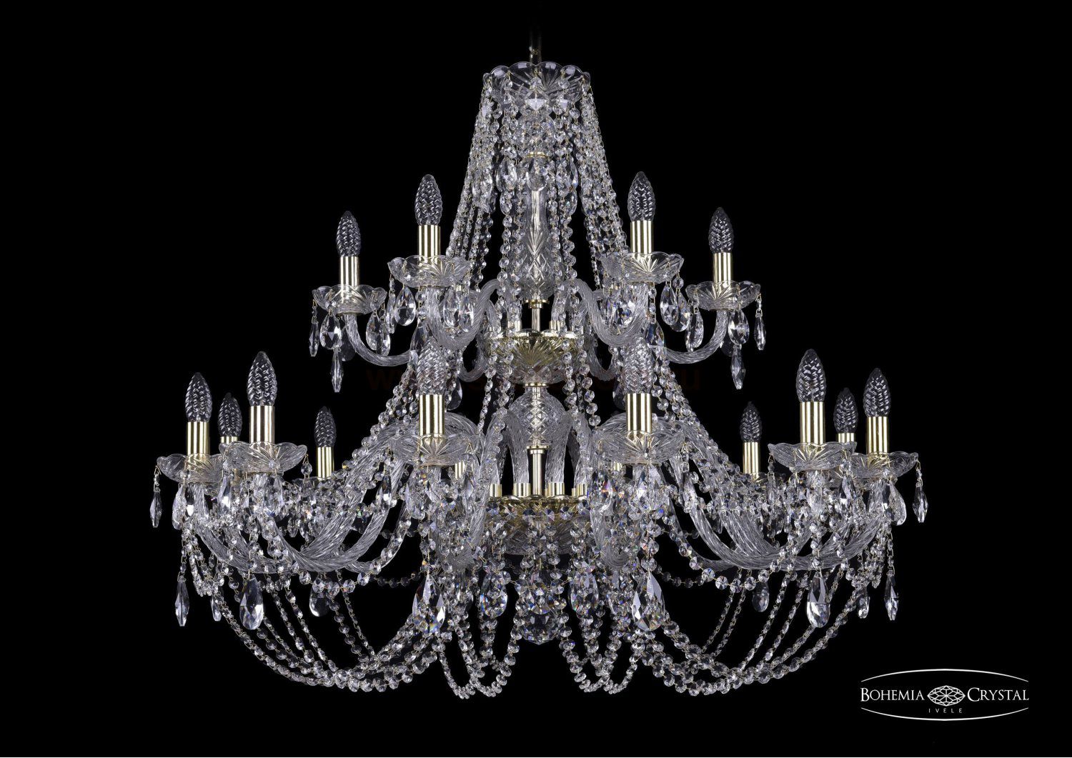 Люстра хрустальная Bohemia Ivele 1406/12+6/360/2d/G