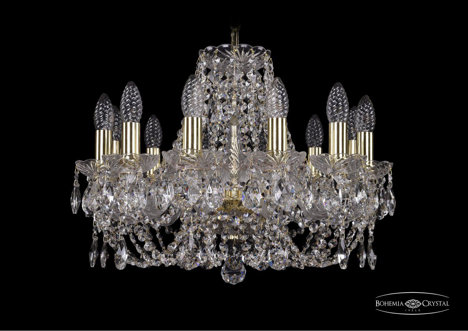Люстра хрустальная Bohemia Ivele 1406/12/160/G
