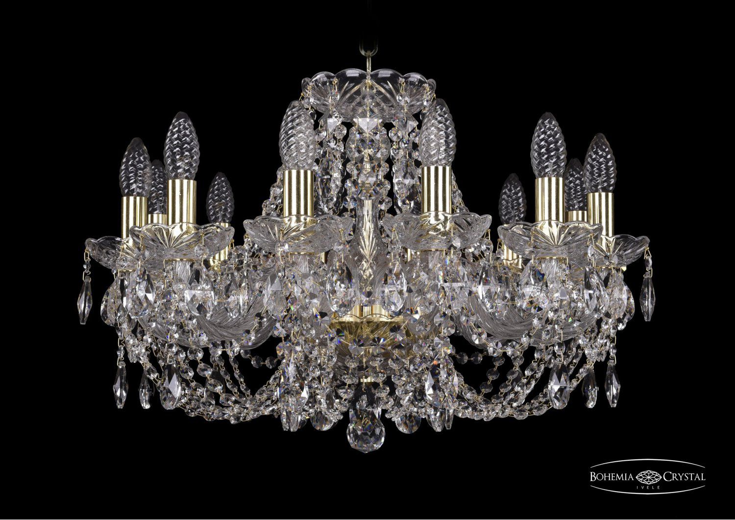 Люстра хрустальная Bohemia Ivele 1406/12/195/G