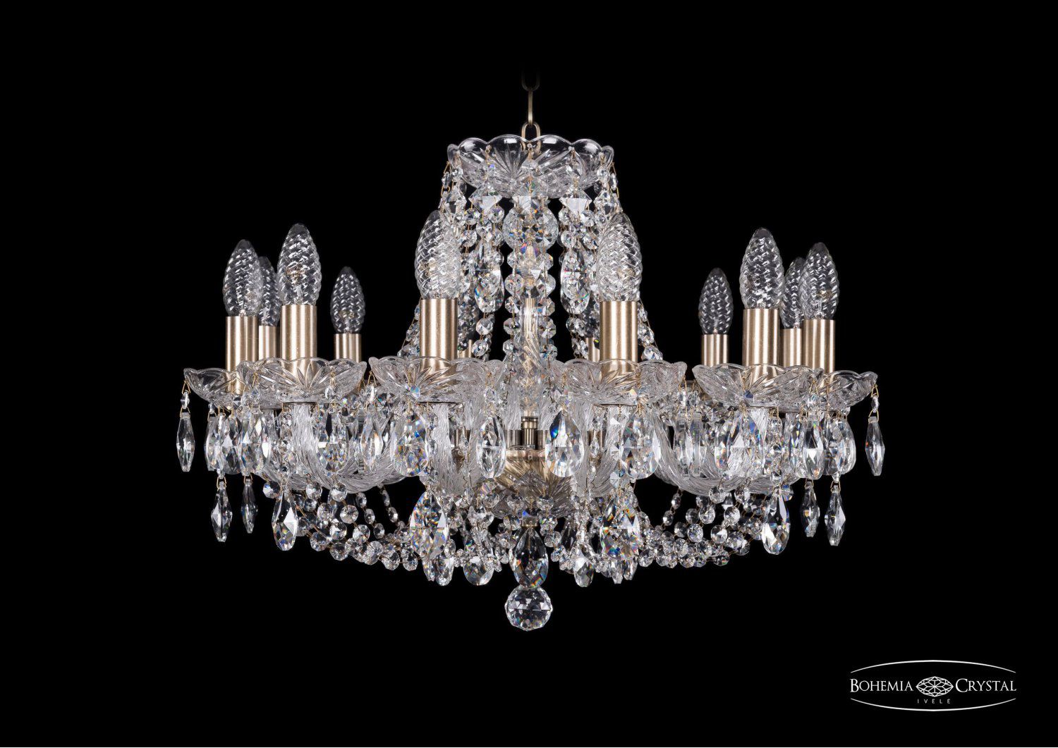 Люстра хрустальная Bohemia Ivele 1406/12/195/Pa