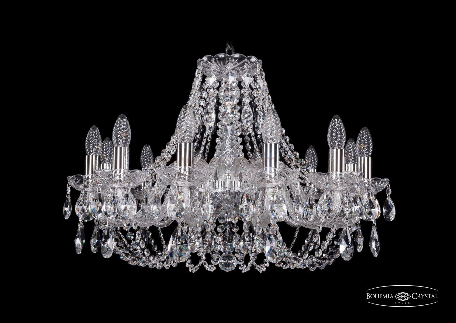 Люстра хрустальная Bohemia Ivele 1406/12/240/Ni
