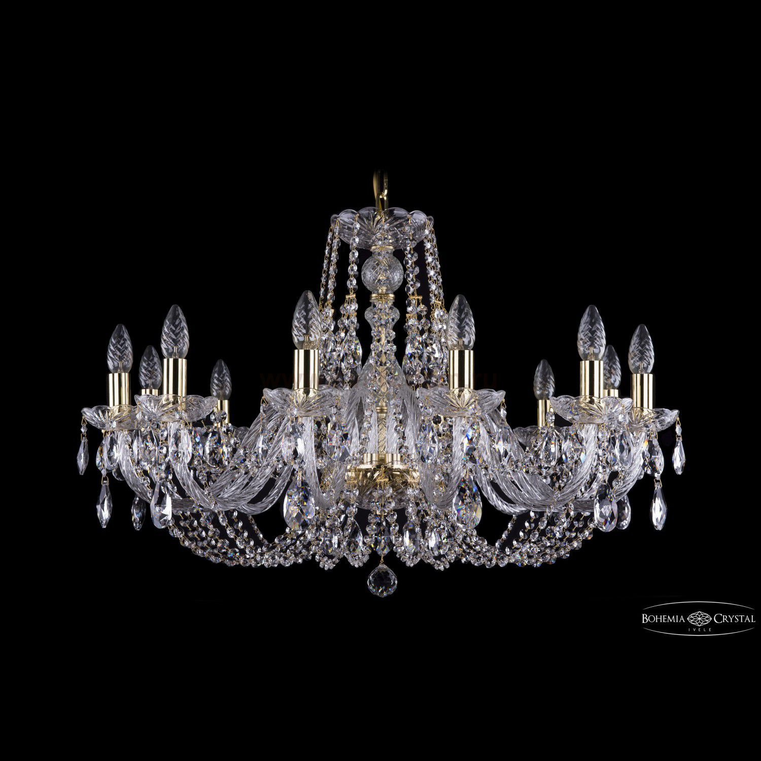 Люстра хрустальная Bohemia Ivele 1406/12/300/G
