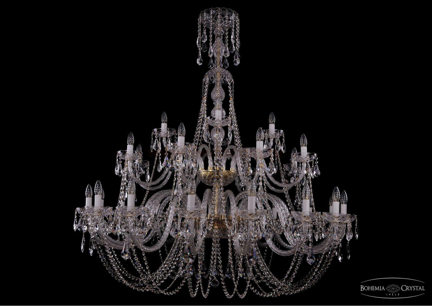 Люстра хрустальная Bohemia Ivele 1406/16+8+4/530/XL-180/2d/G