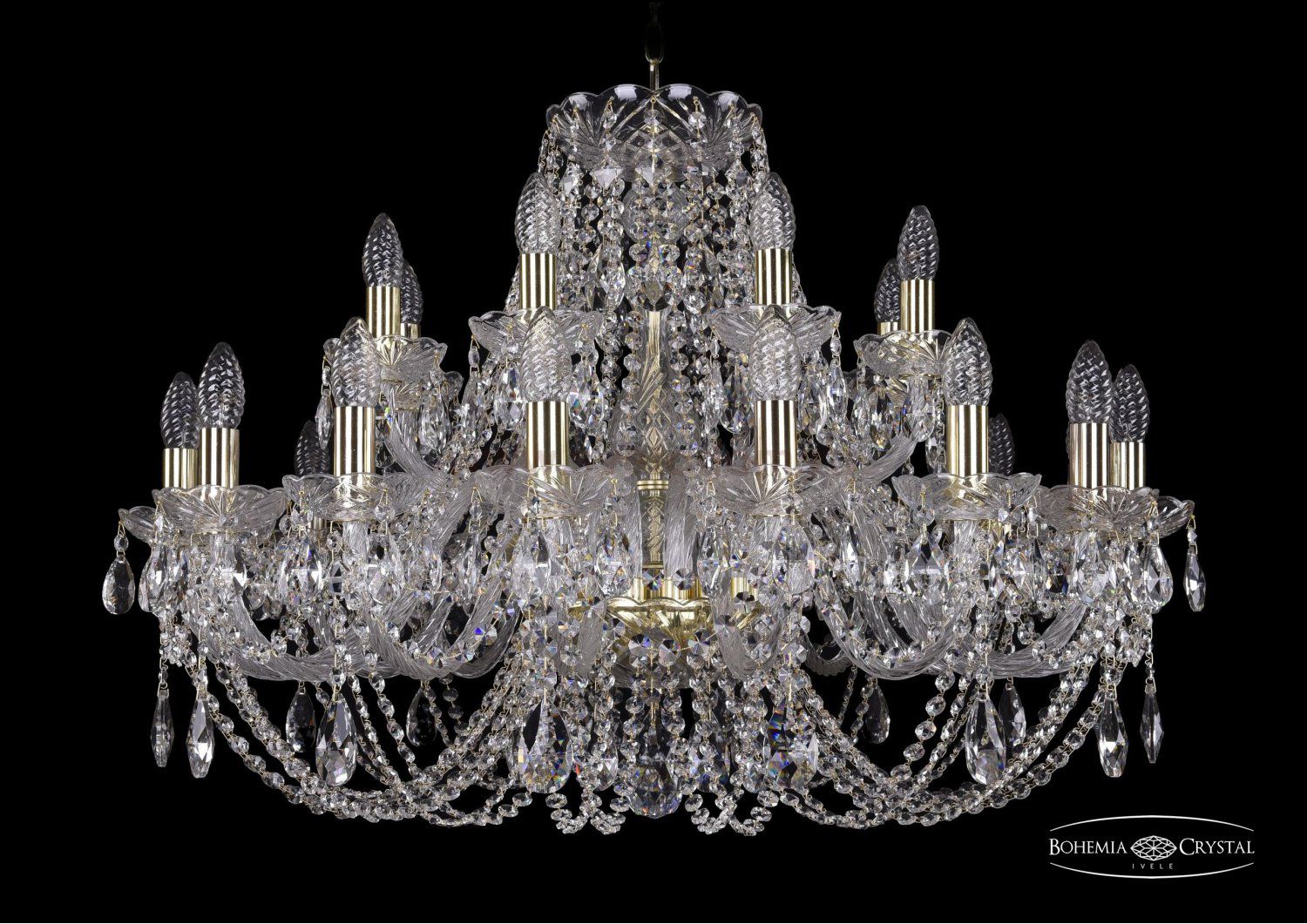 Люстра хрустальная Bohemia Ivele 1406/16+8/300/G