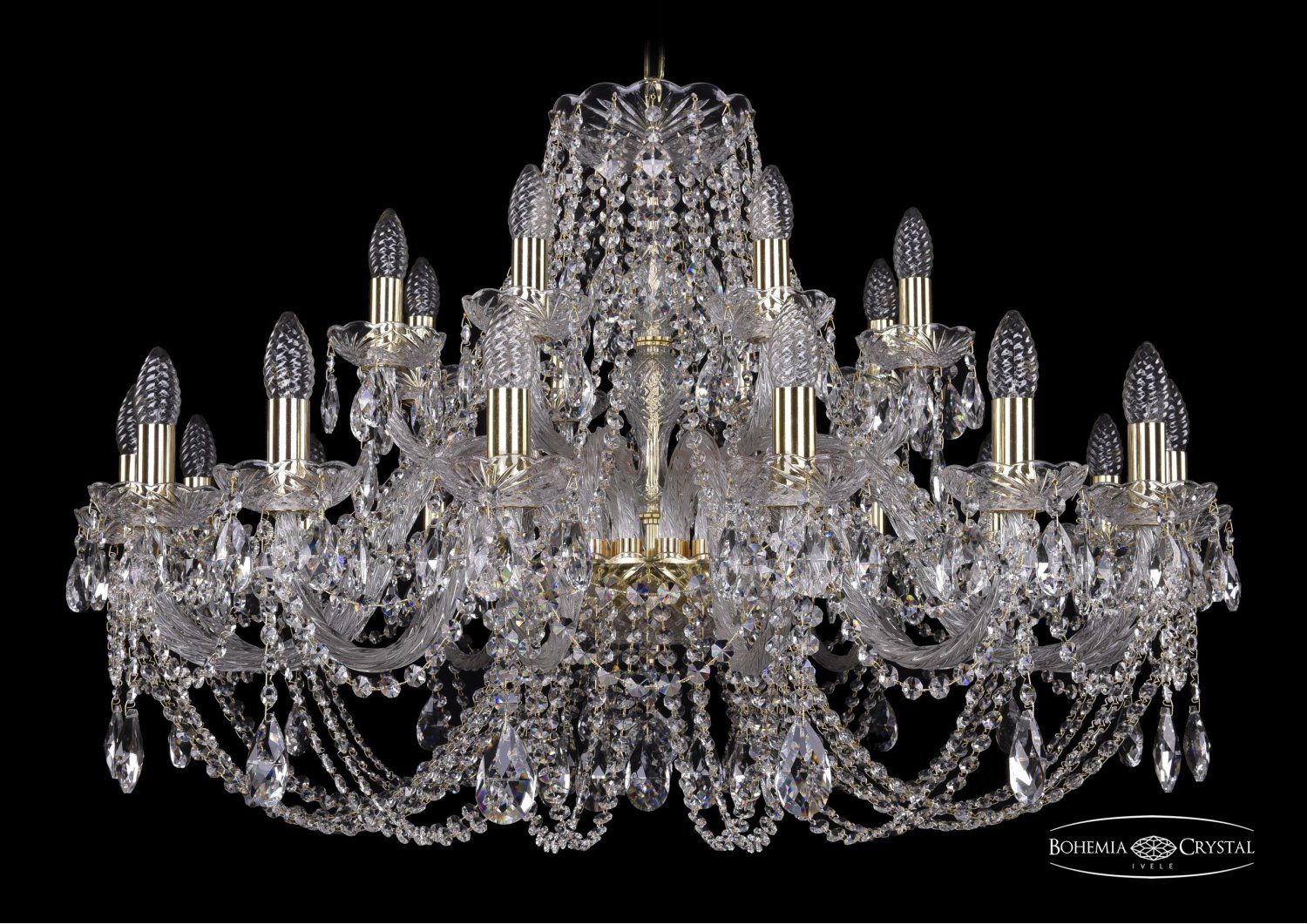 Люстра хрустальная Bohemia Ivele 1406/16+8/360/G