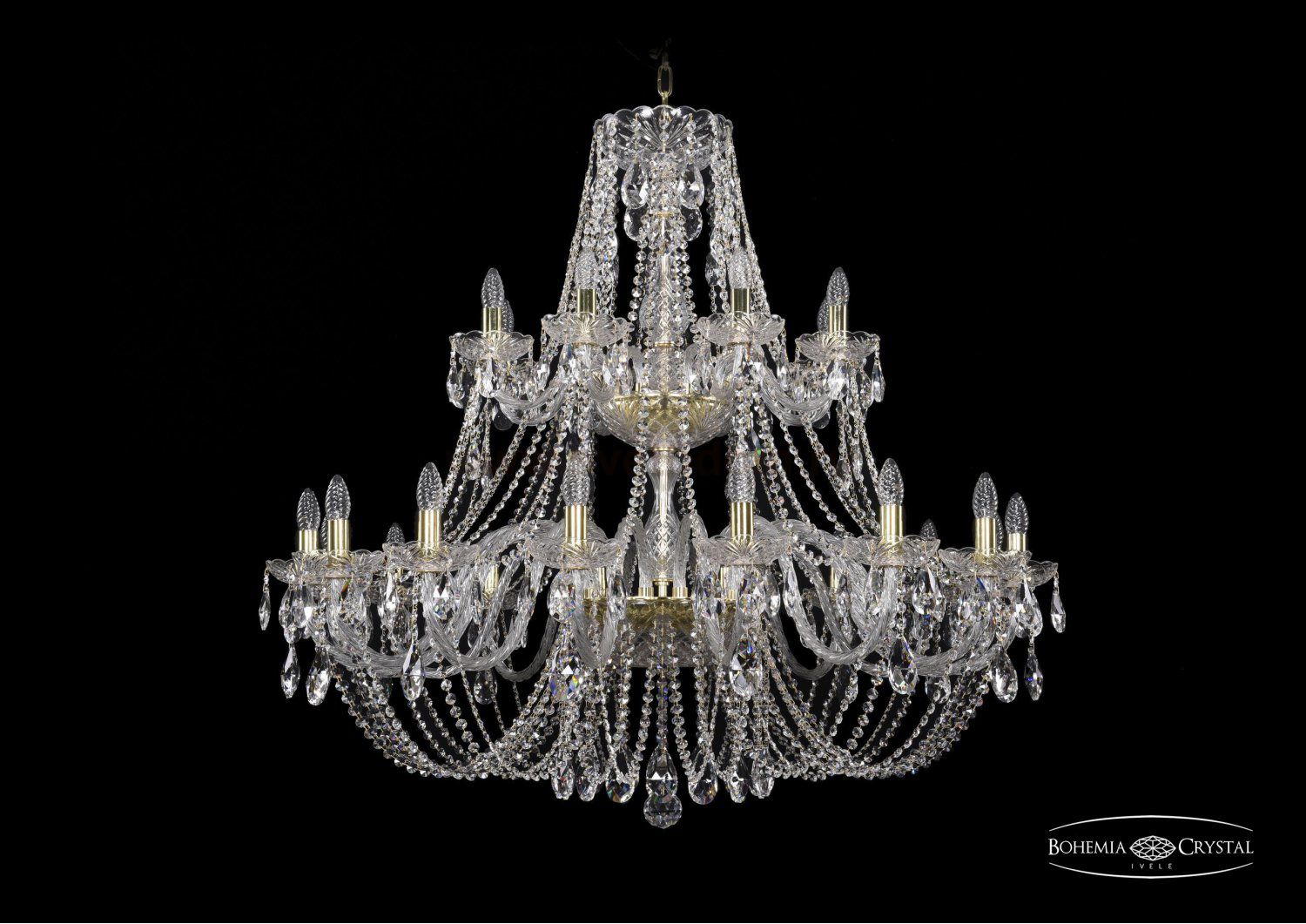 Люстра хрустальная Bohemia Ivele 1406/16+8/400-110/2d/G